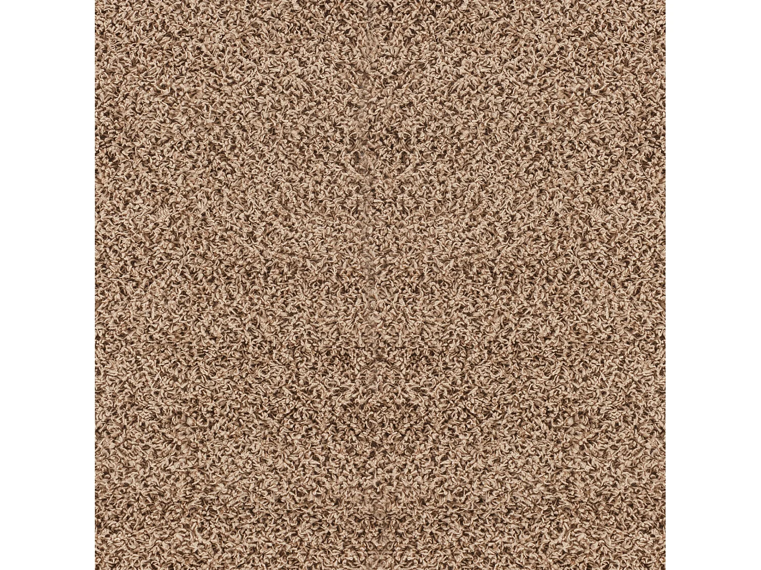 Tapis Rond Shaggy Uni - Beige Foncé - Ø 200cm - LILLY