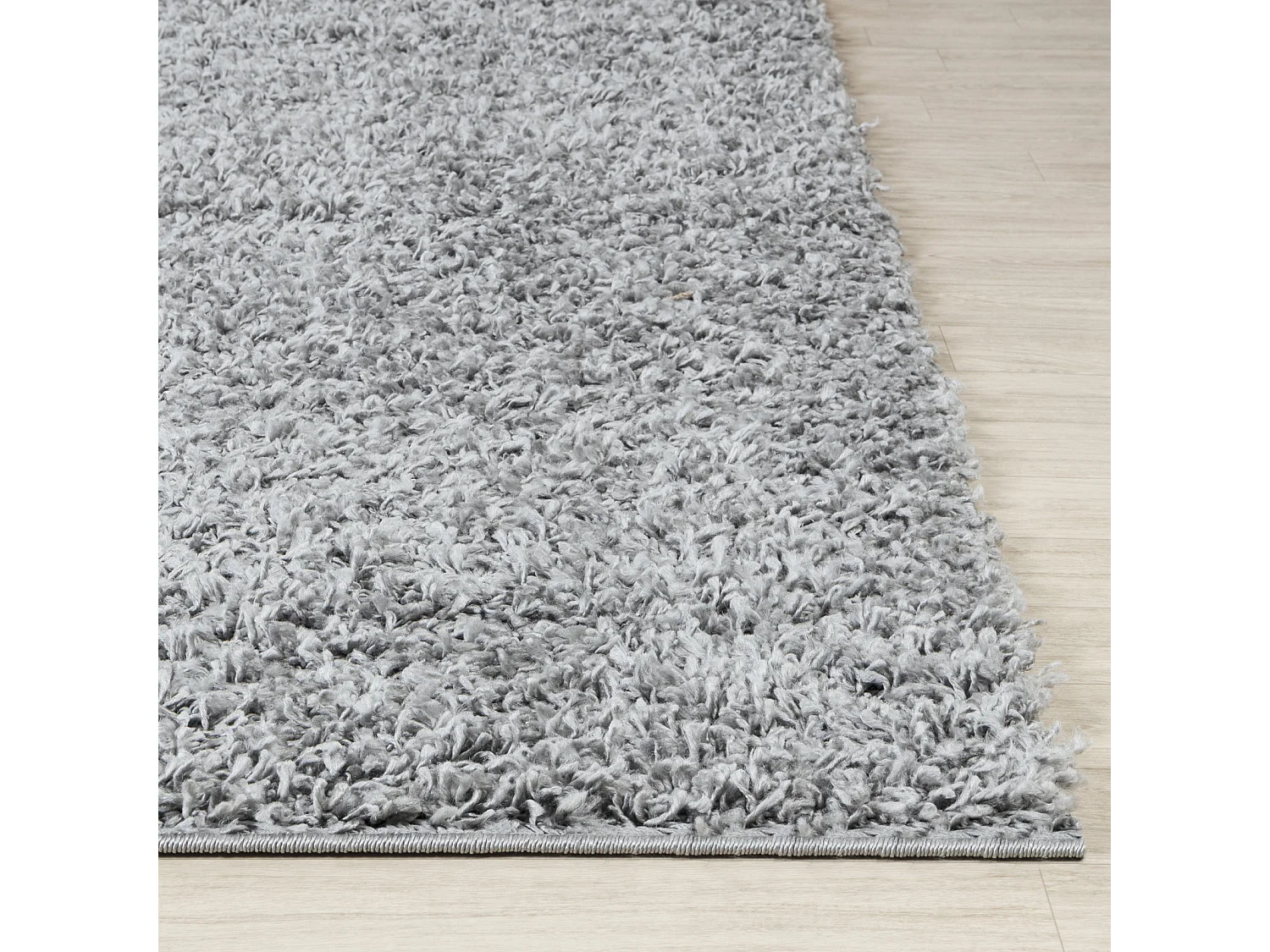 Tapis Rond Shaggy Moderne - Gris - Ø 120cm - LILLY