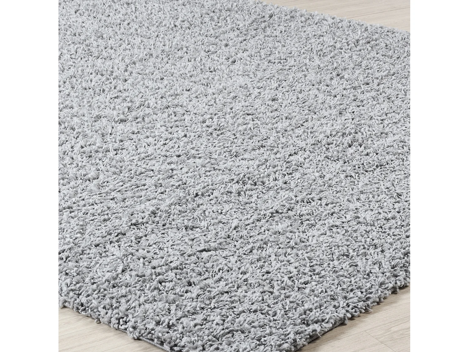 Tapis Rond Shaggy Moderne - Gris - Ø 120cm - LILLY