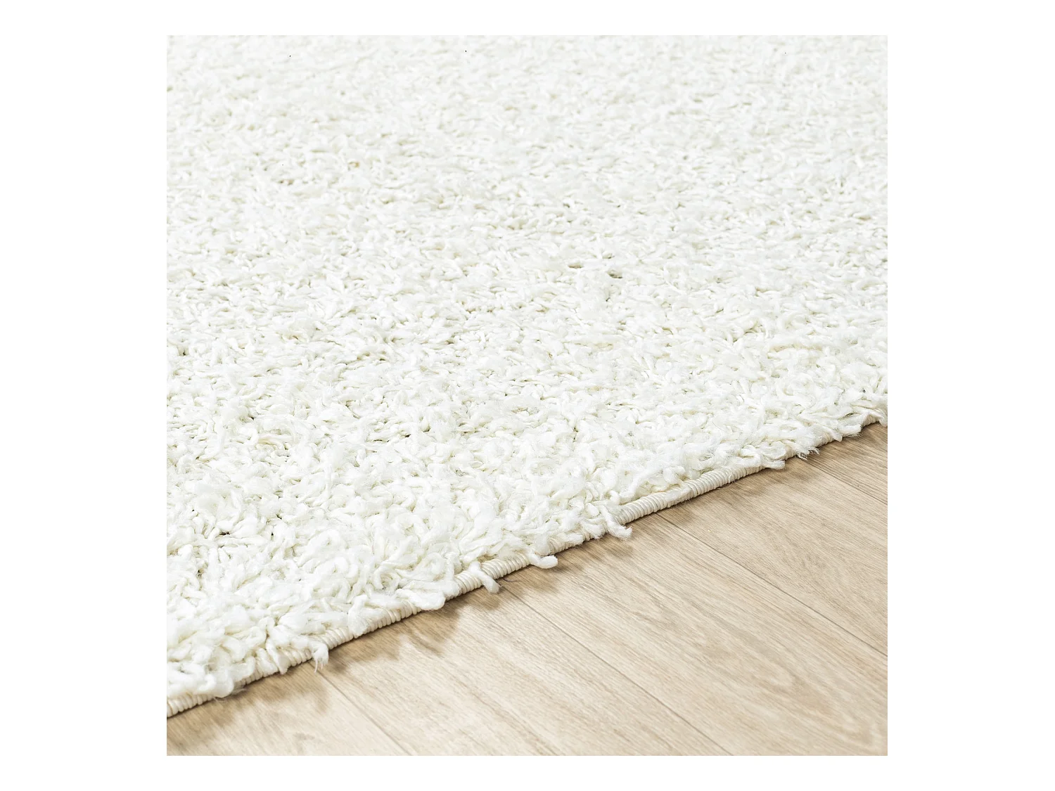 Tapis Shaggy Uni - Blanc - 200x290cm - LILLY