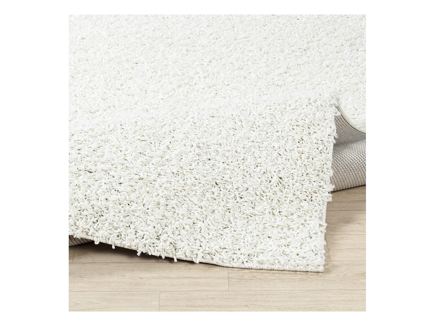 Tapis Shaggy Uni - Blanc - 200x290cm - LILLY