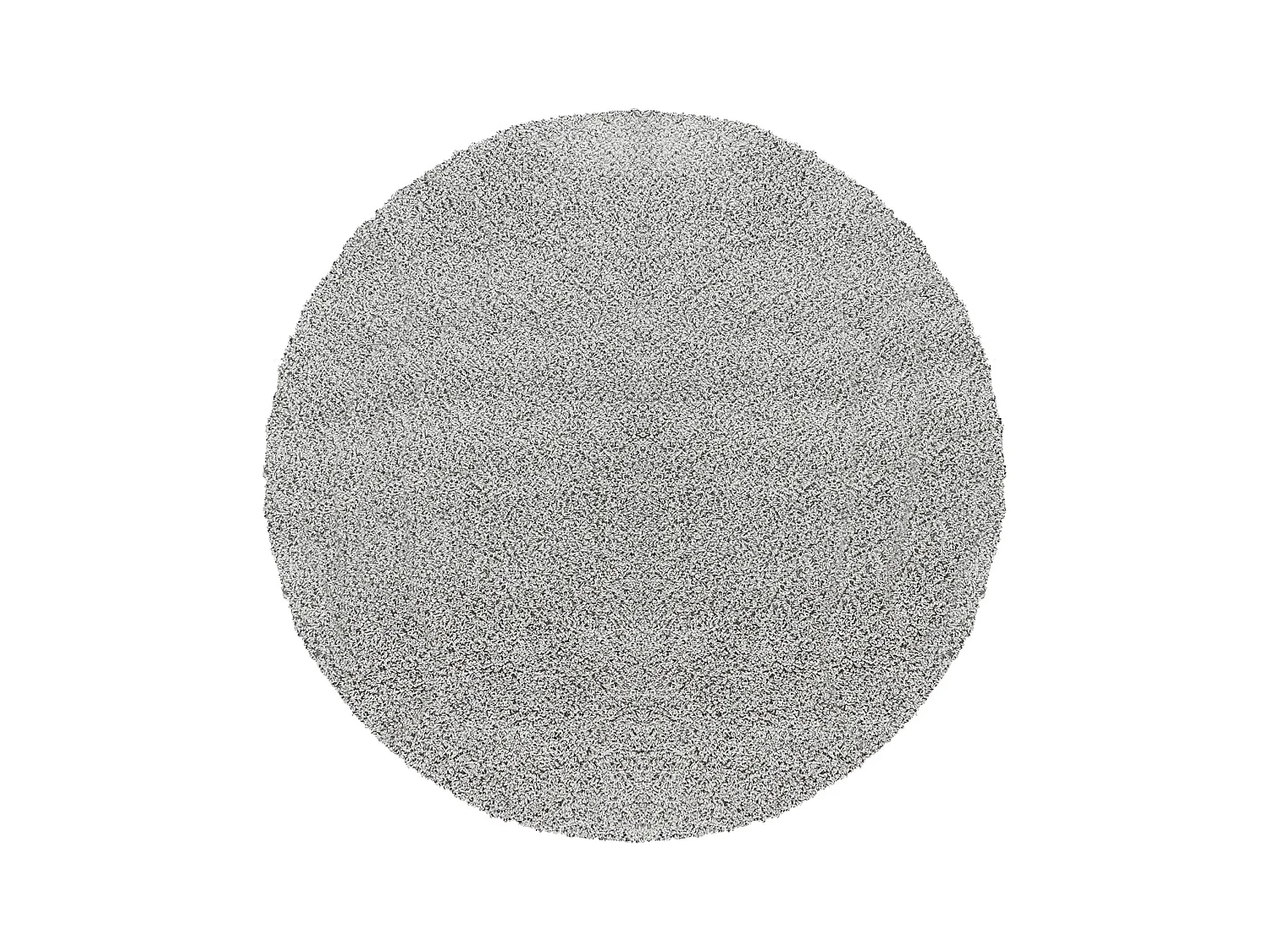 Tapis Rond Shaggy Uni - Gris - Ø 200cm - LILLY