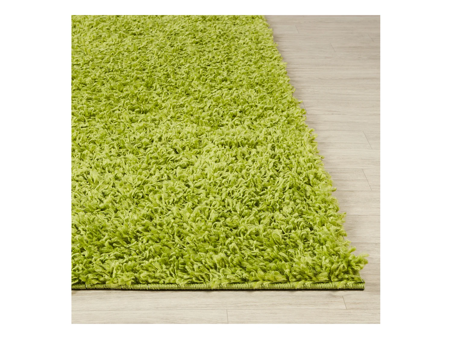 Tapis de Couloir Shaggy Uni - Vert - 80x220cm - LILLY