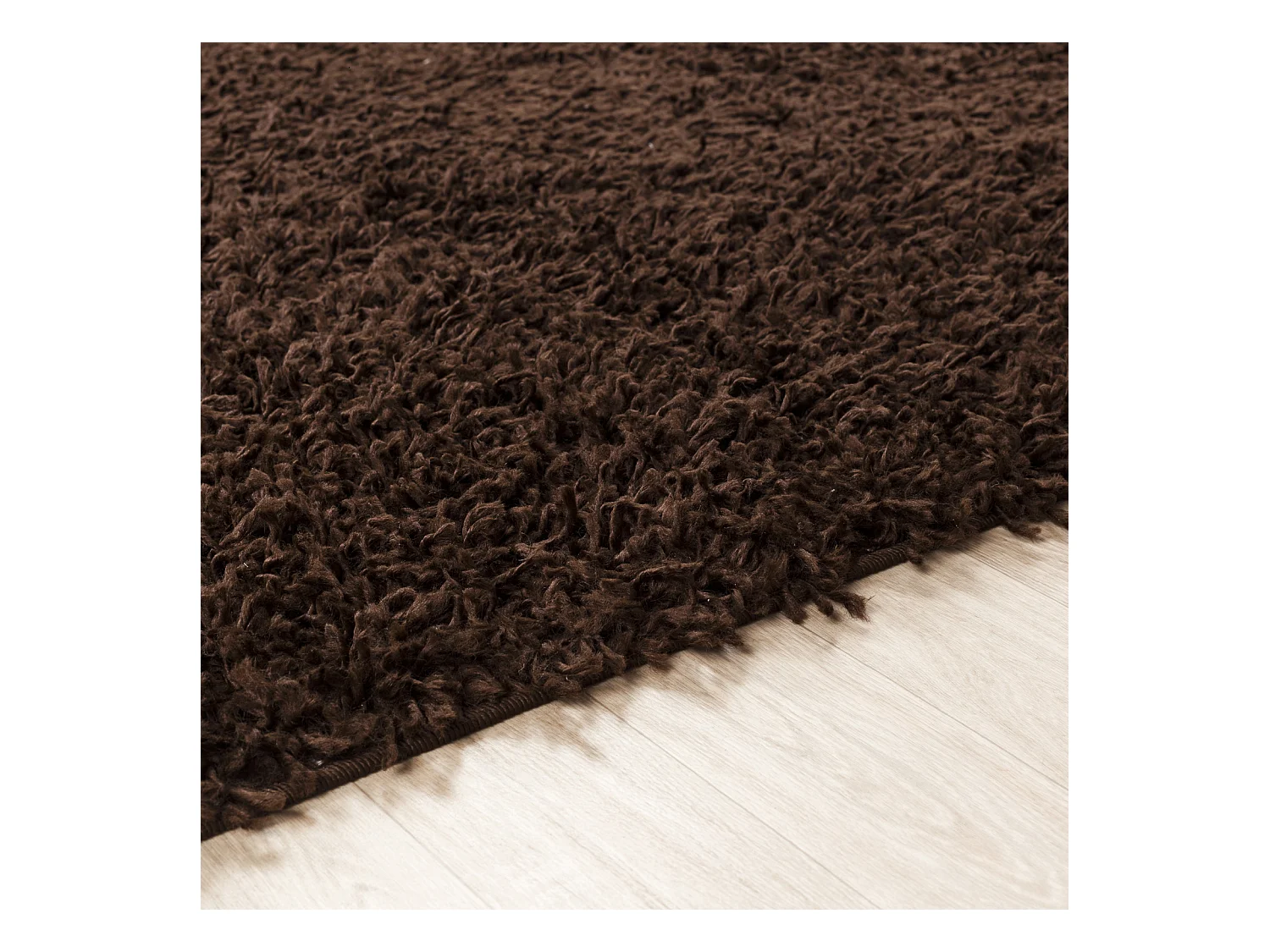 Zacht Hoogpolig Shaggy Tapijt - Donkerbruin - 100x200cm - LILLY