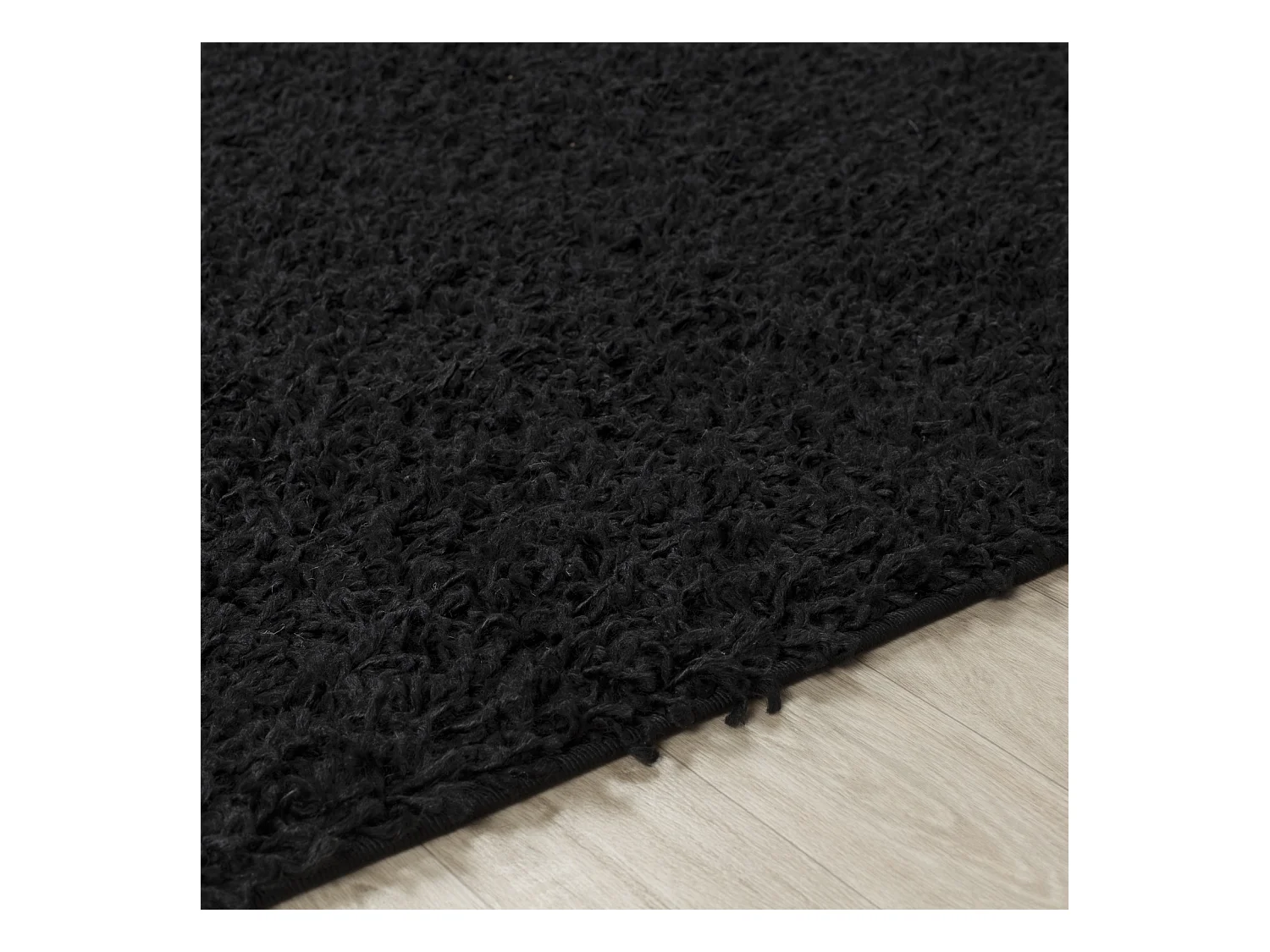 Tapis Shaggy Uni - Noir - 120x170cm - LILLY