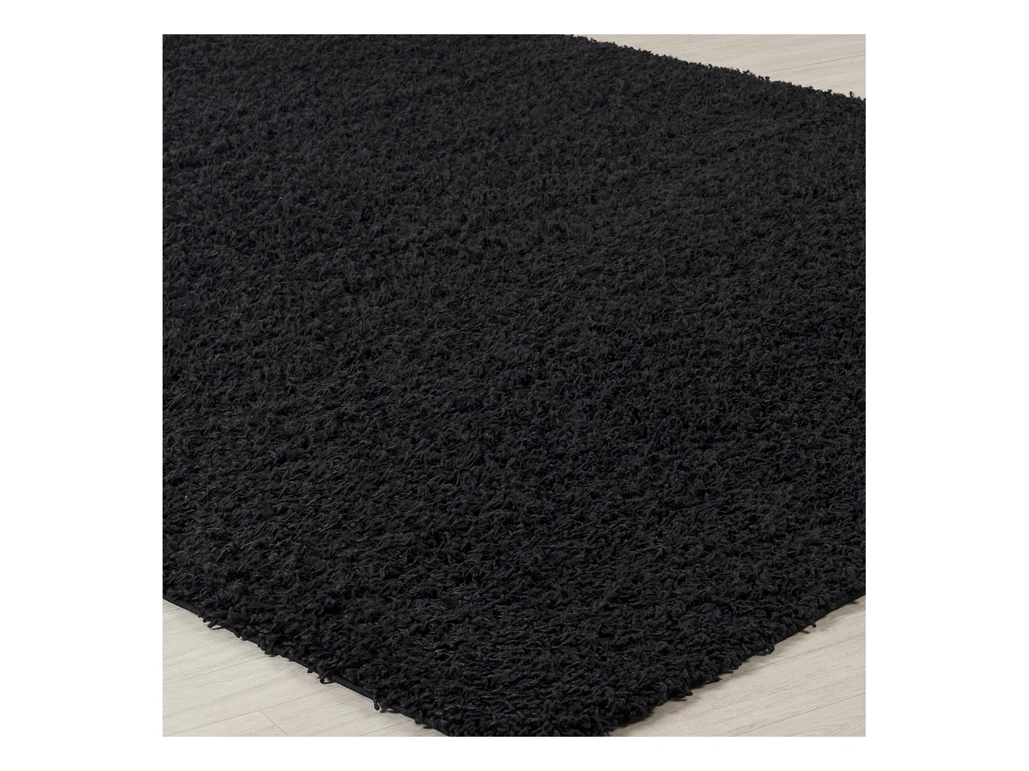 Tapis Shaggy Uni - Noir - 120x170cm - LILLY