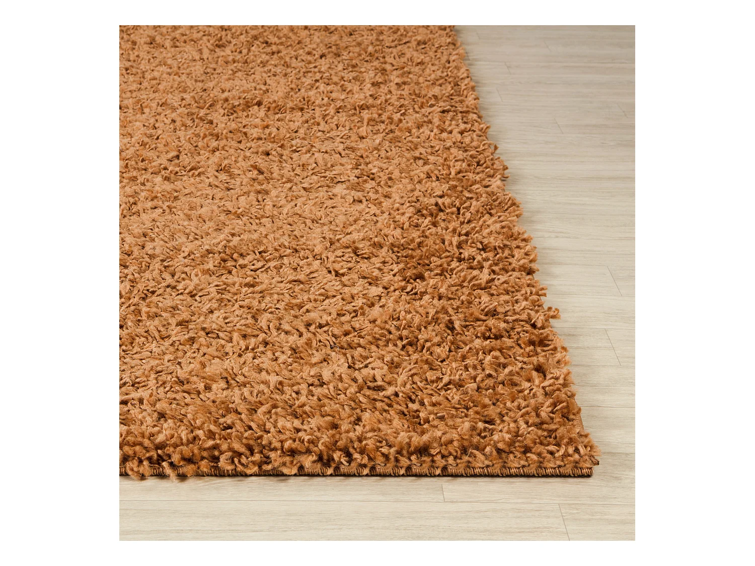 Tapis de Couloir Shaggy Uni - Terracotta - 80x220cm - LILLY