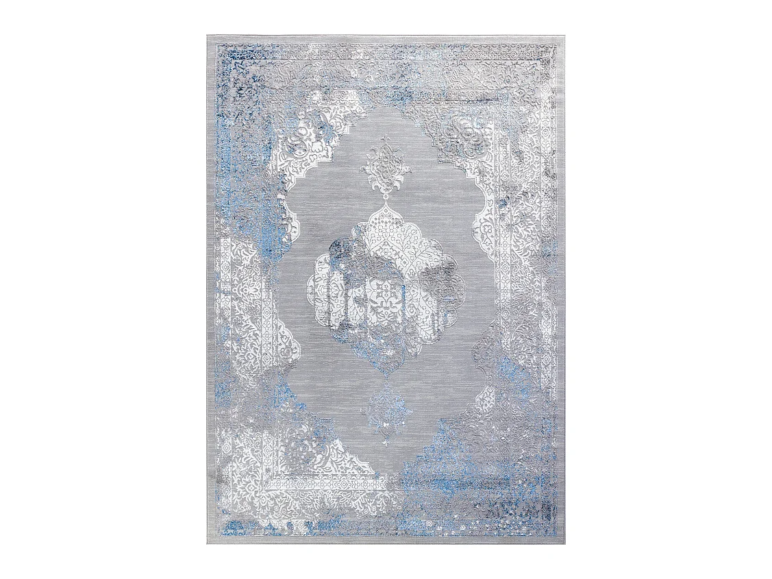 Vintage Oosters Tapijt - Blauw/Grijs - 120x170cm - AZRA