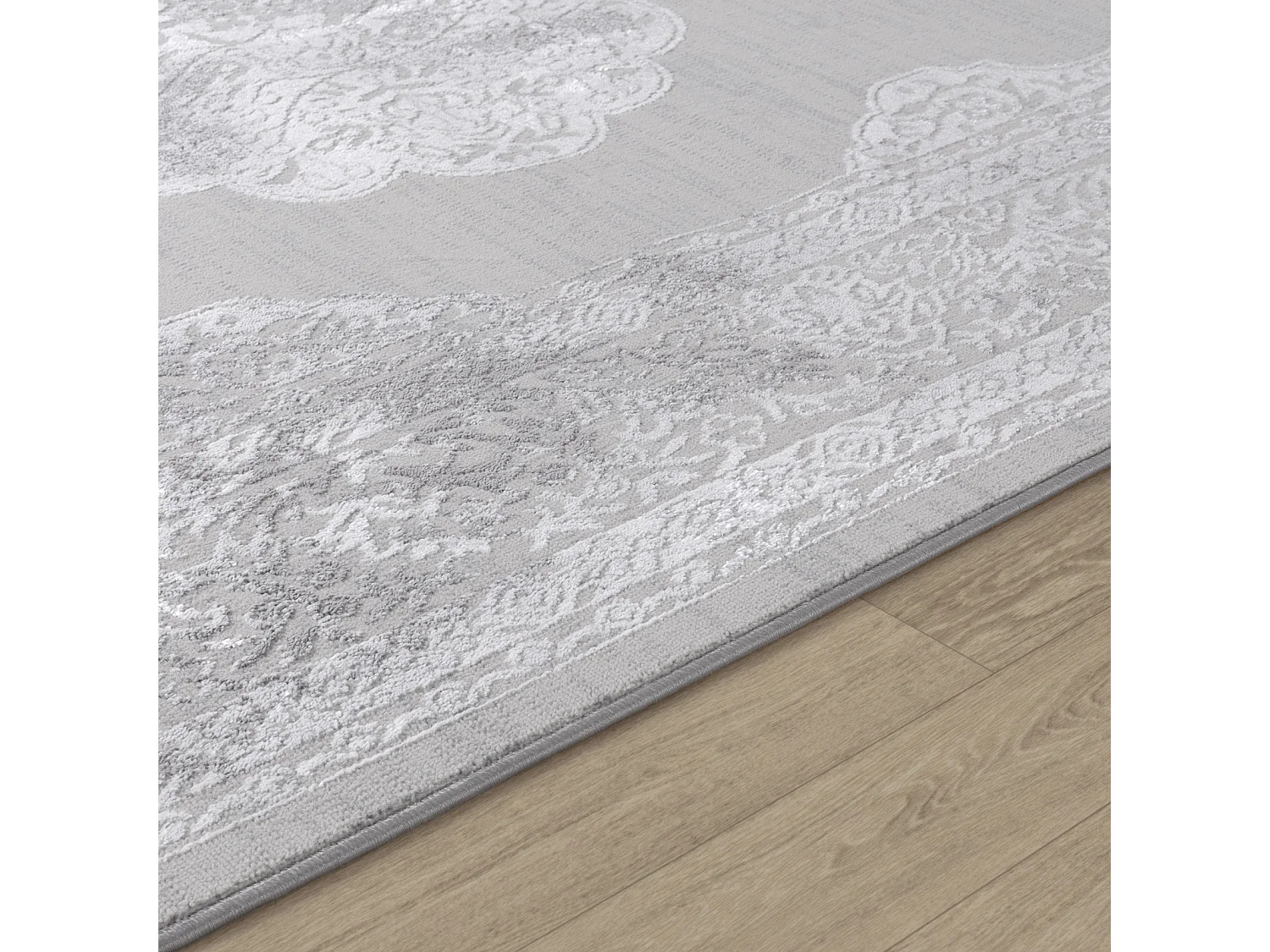 Vintage Oosters Tapijt - Wit/Grijs - 200x275cm - AZRA