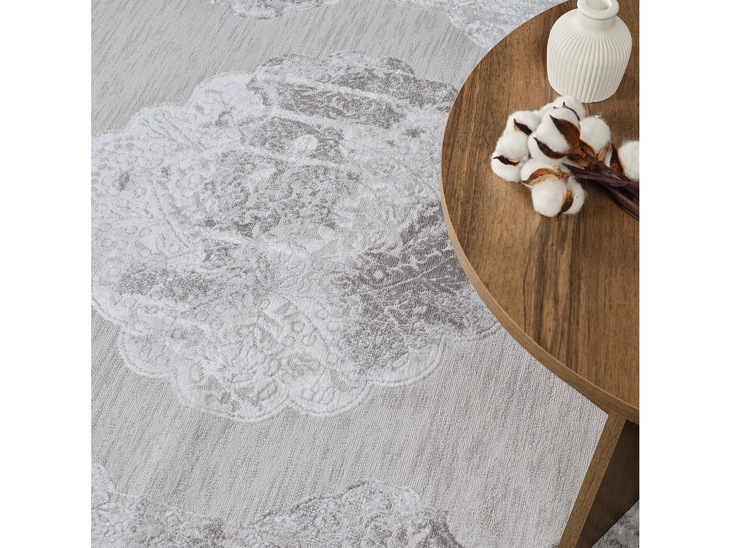 Vintage Oosters Tapijt - Wit/Grijs - 200x275cm - AZRA