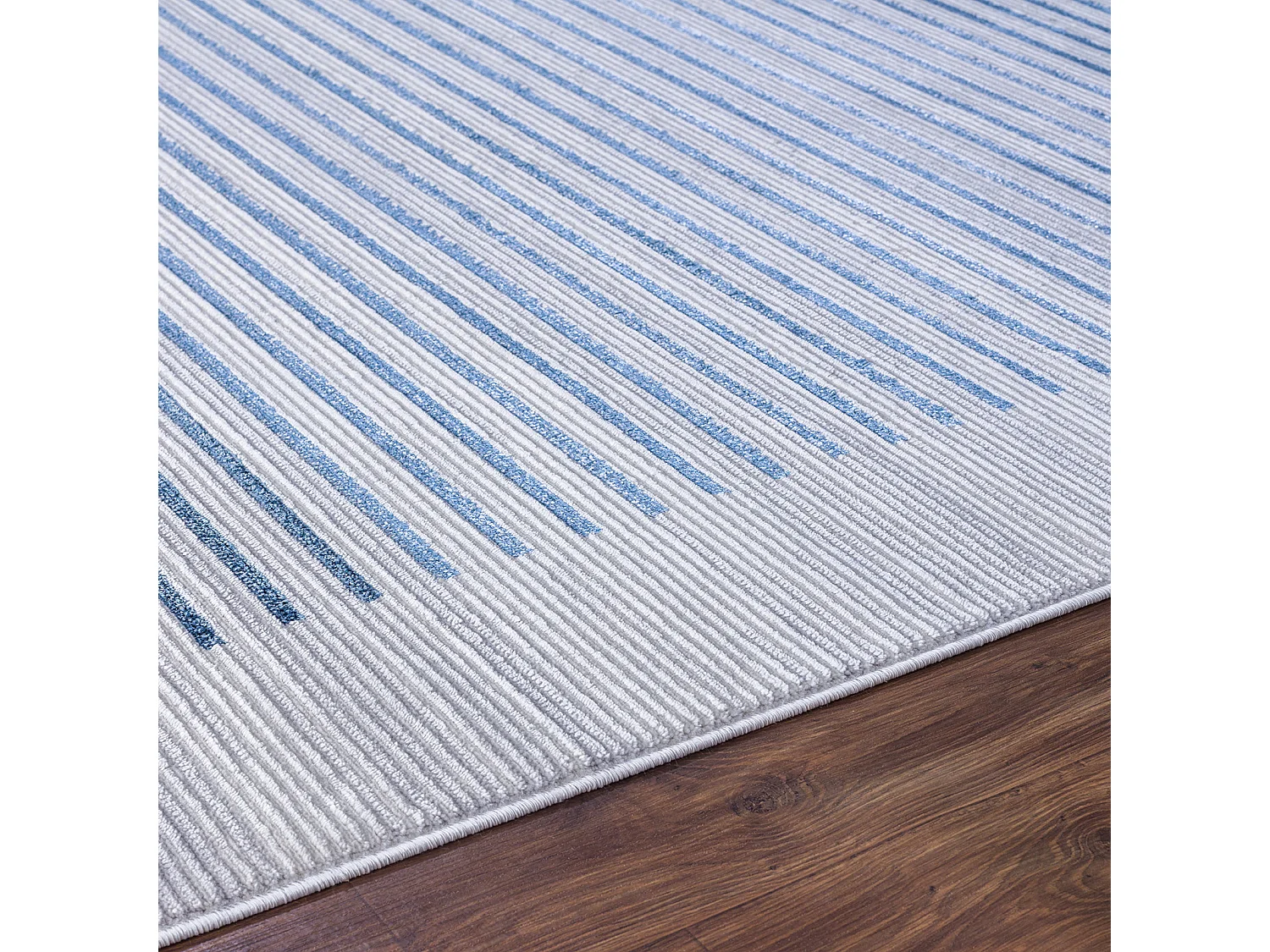 Scandinavisch Gestreept Tapijt - Blauw/Grijs - 120x170cm - KAYSA