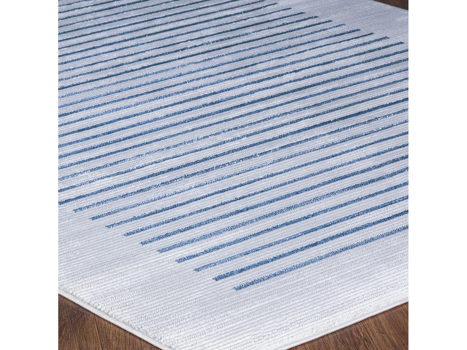 Scandinavisch Gestreept Tapijt - Blauw/Grijs - 120x170cm - KAYSA