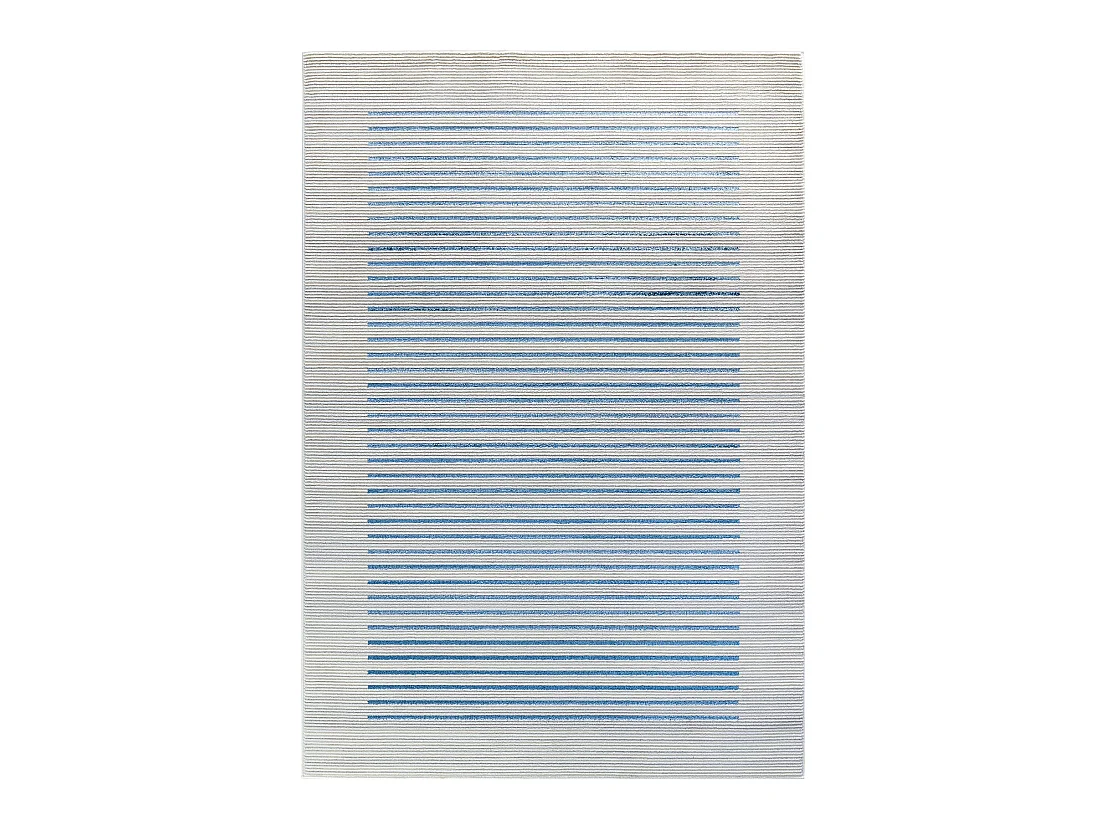 Tapis Scandinave Rayé - Gris/Bleu - 200x275cm - KAYSA