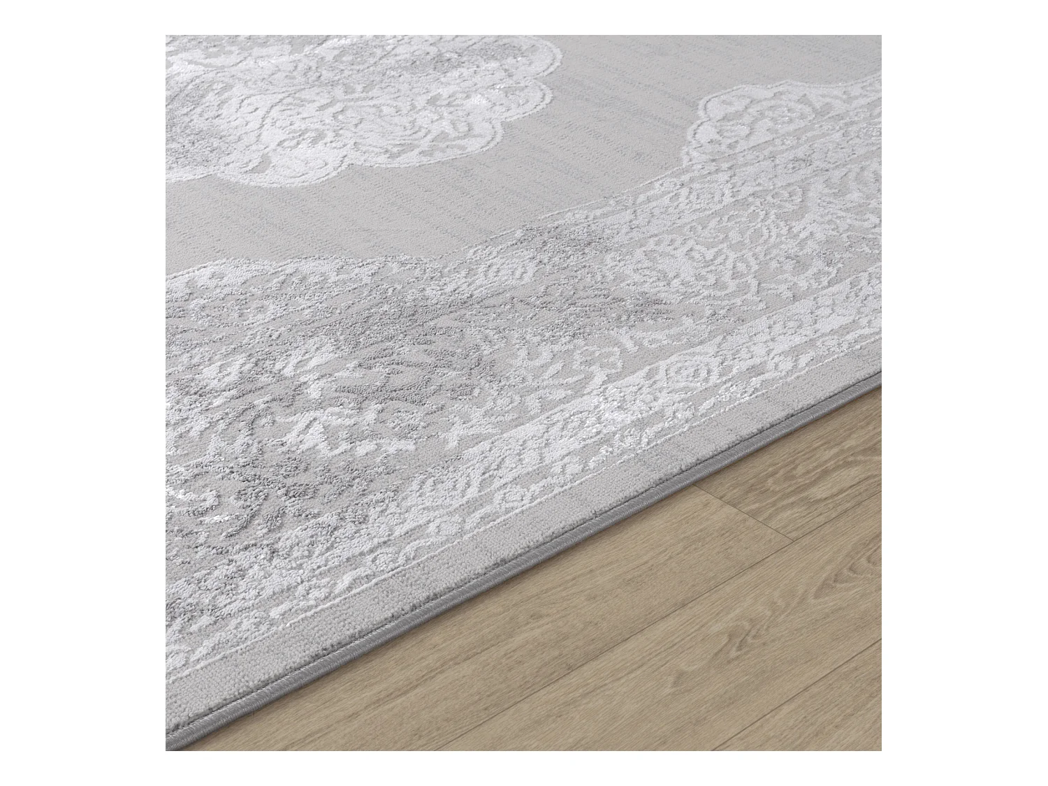 Vintage Orientalischer Teppich - Weiß/Grau - 160x213cm - AZRA