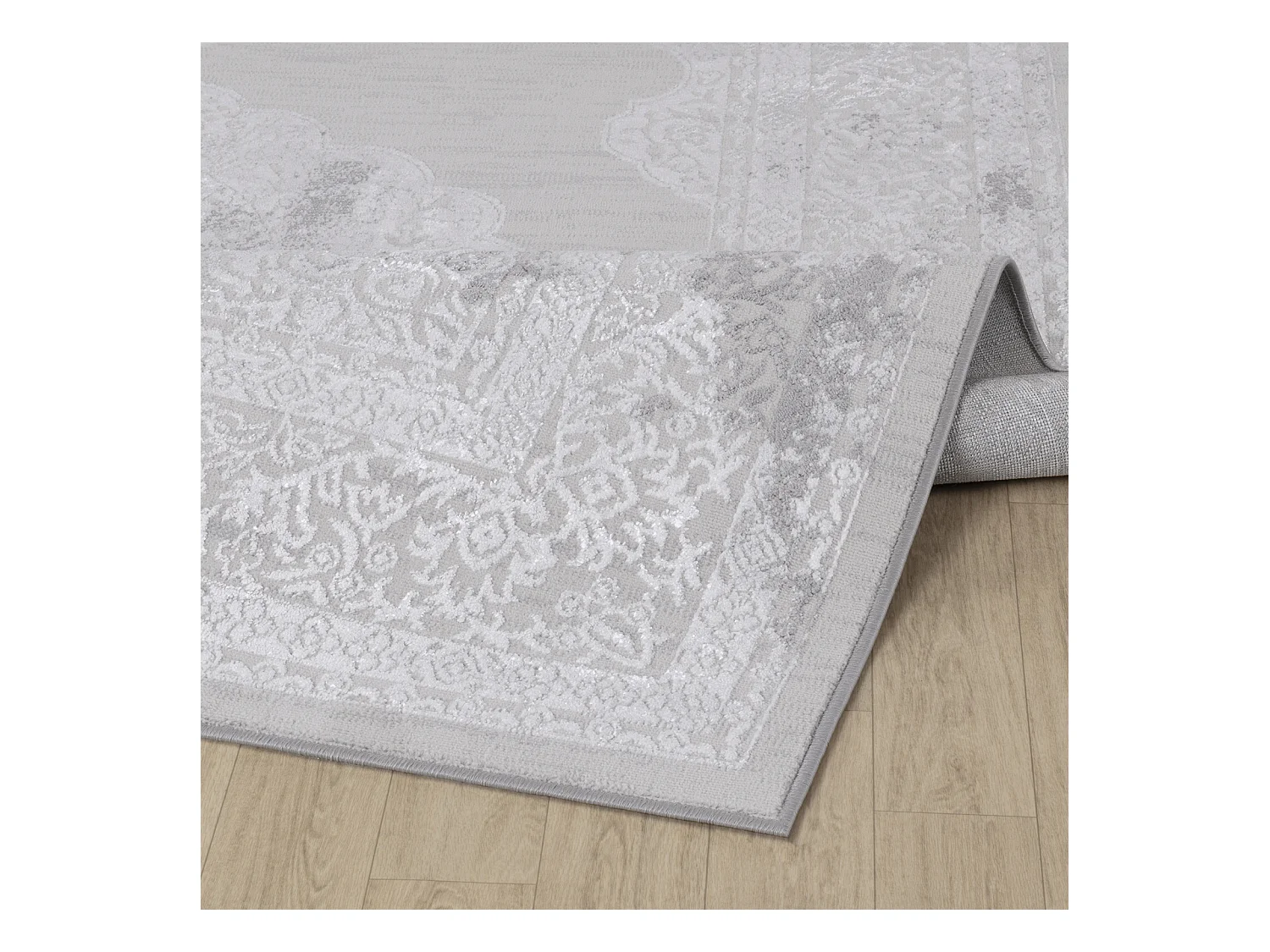 Vintage Orientalischer Teppich - Weiß/Grau - 160x213cm - AZRA