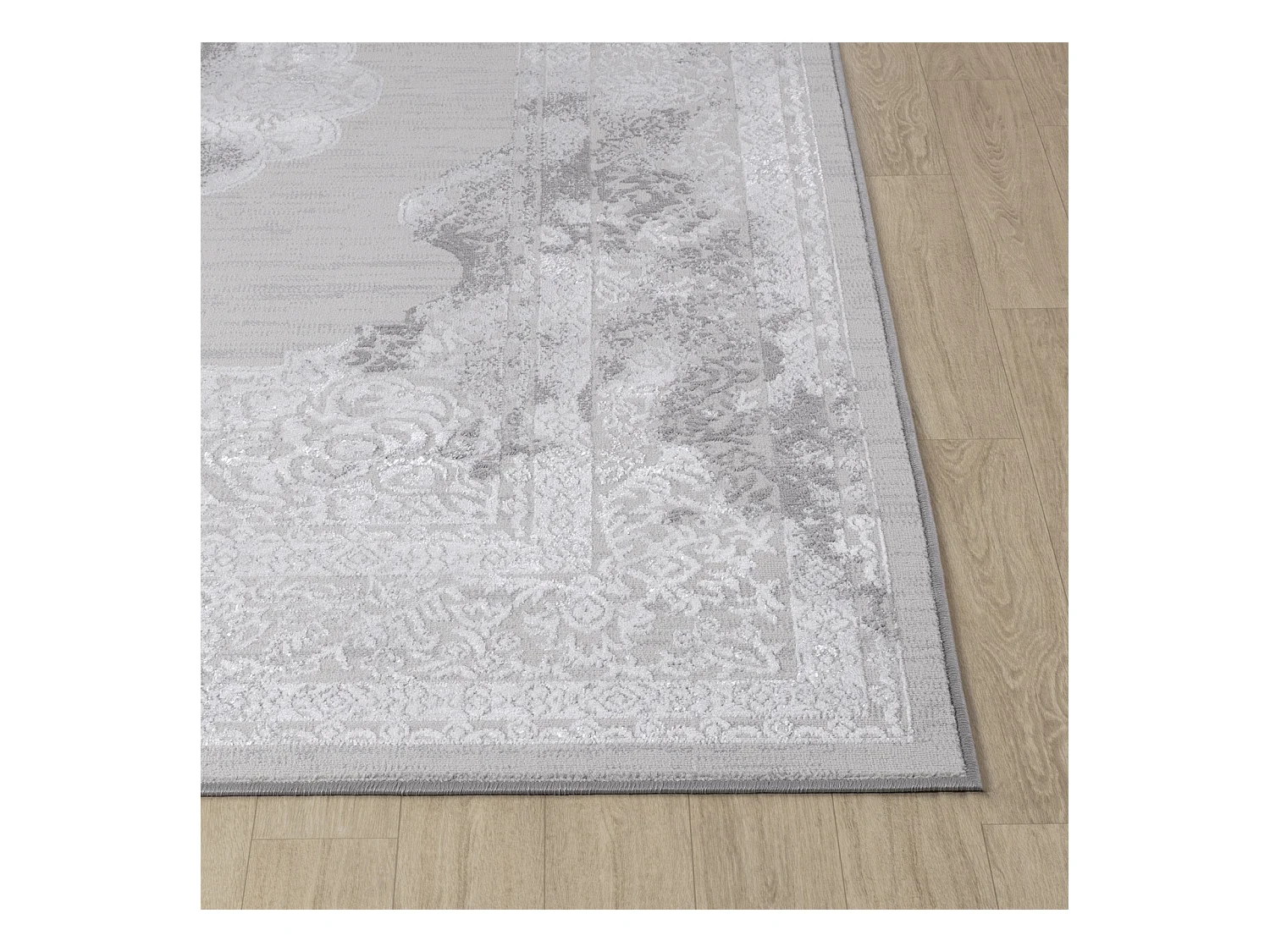 Vintage Orientalischer Teppich - Weiß/Grau - 160x213cm - AZRA