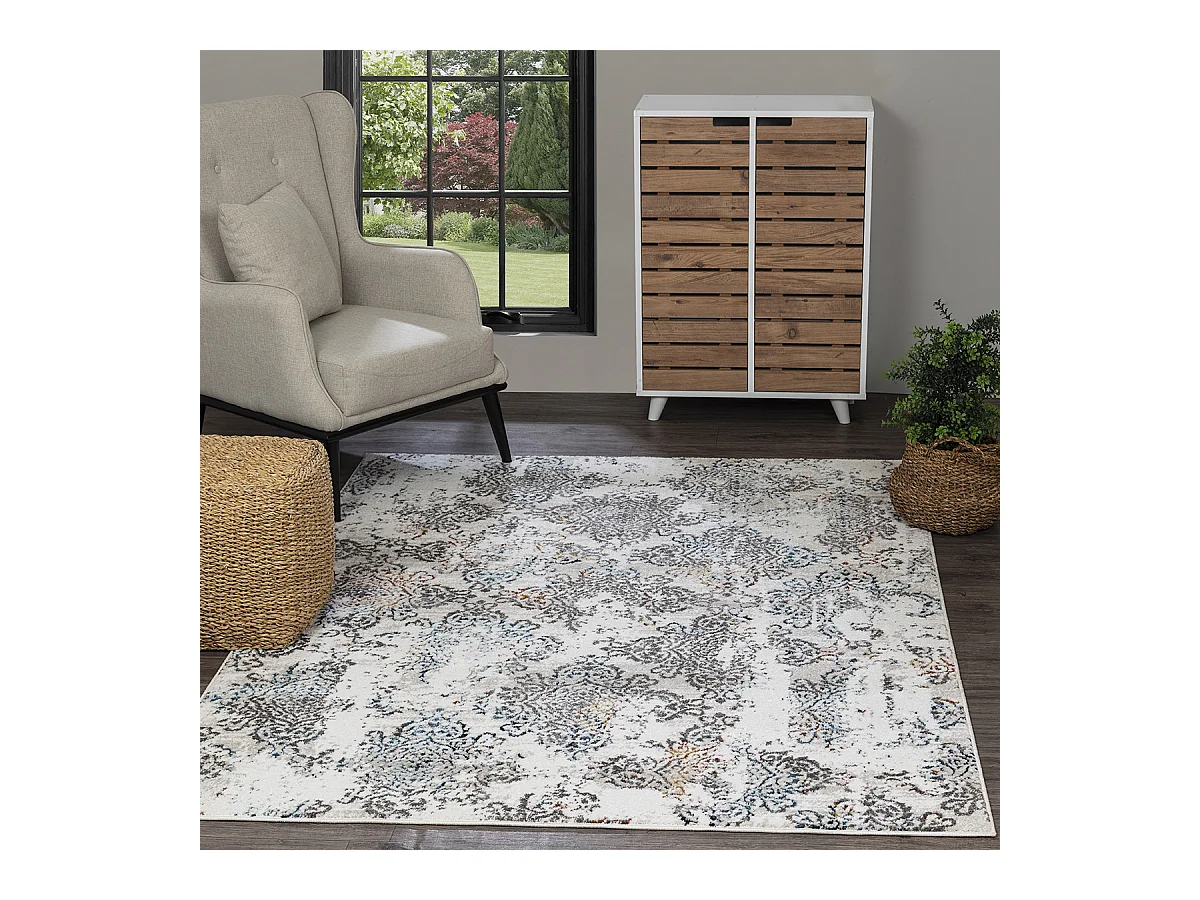 Tapis Vintage Oriental - Bleu/Orange - 200x275cm - HARU
