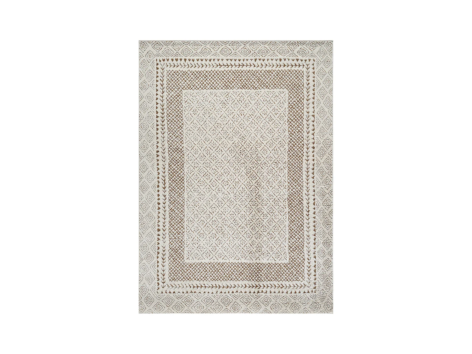 Tappeto Scandinavo Boho - Avorio/Terracotta - 200x275cm - AMBRE