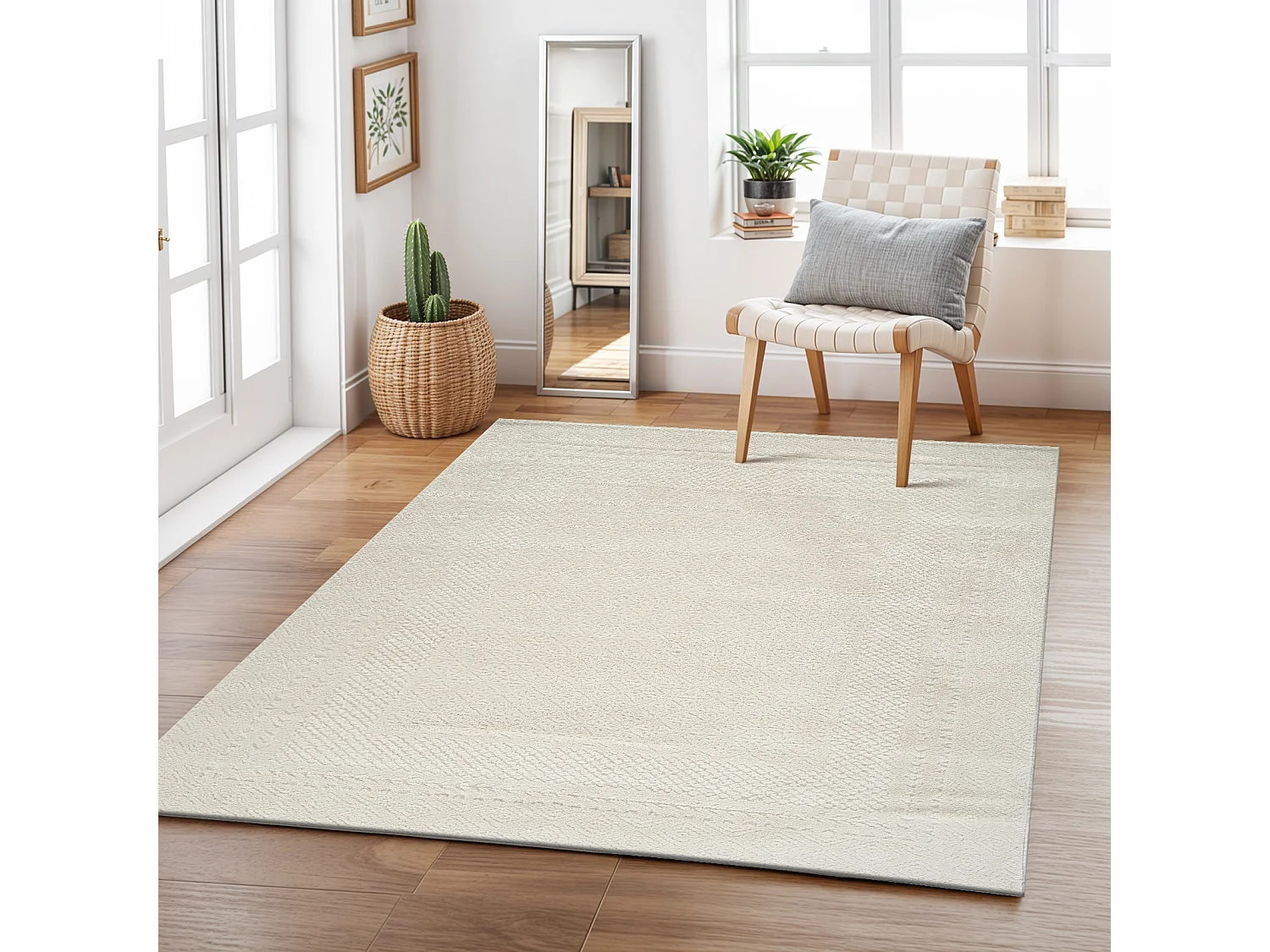 Scandinavisch Boho Tapijt - Ivoor - 160x213cm - AMBRE