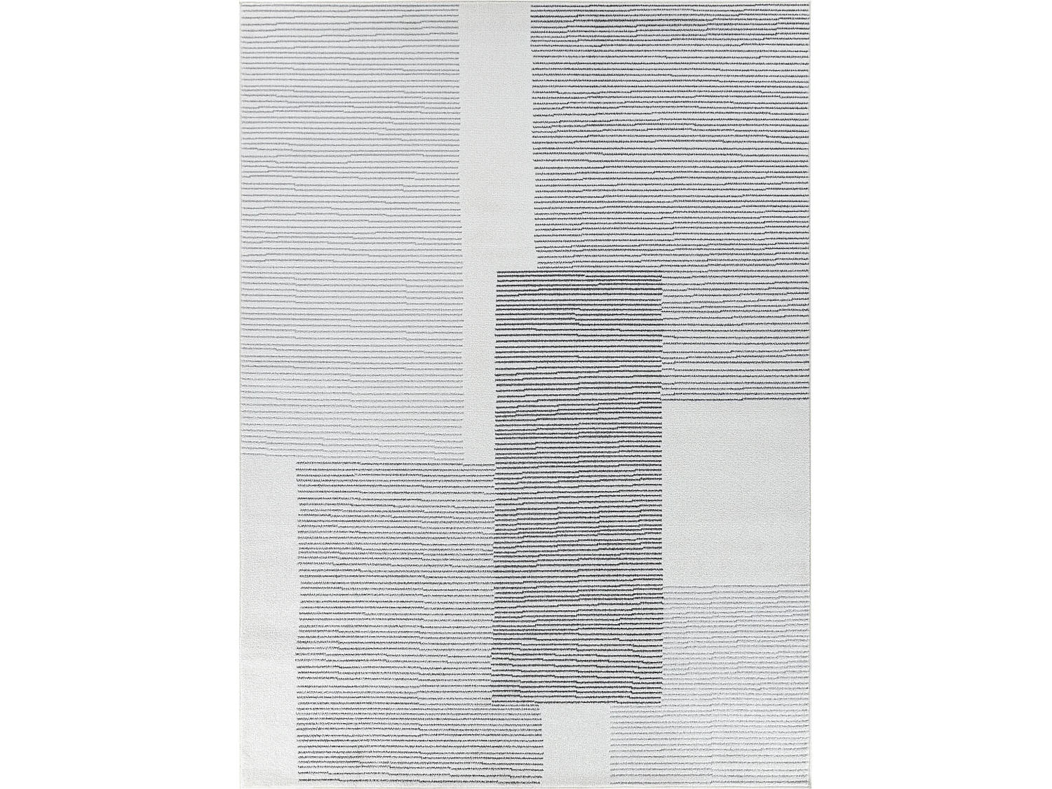 Modern Scandinavisch Tapijt - Wit/Grijs - 200x275cm - GINA