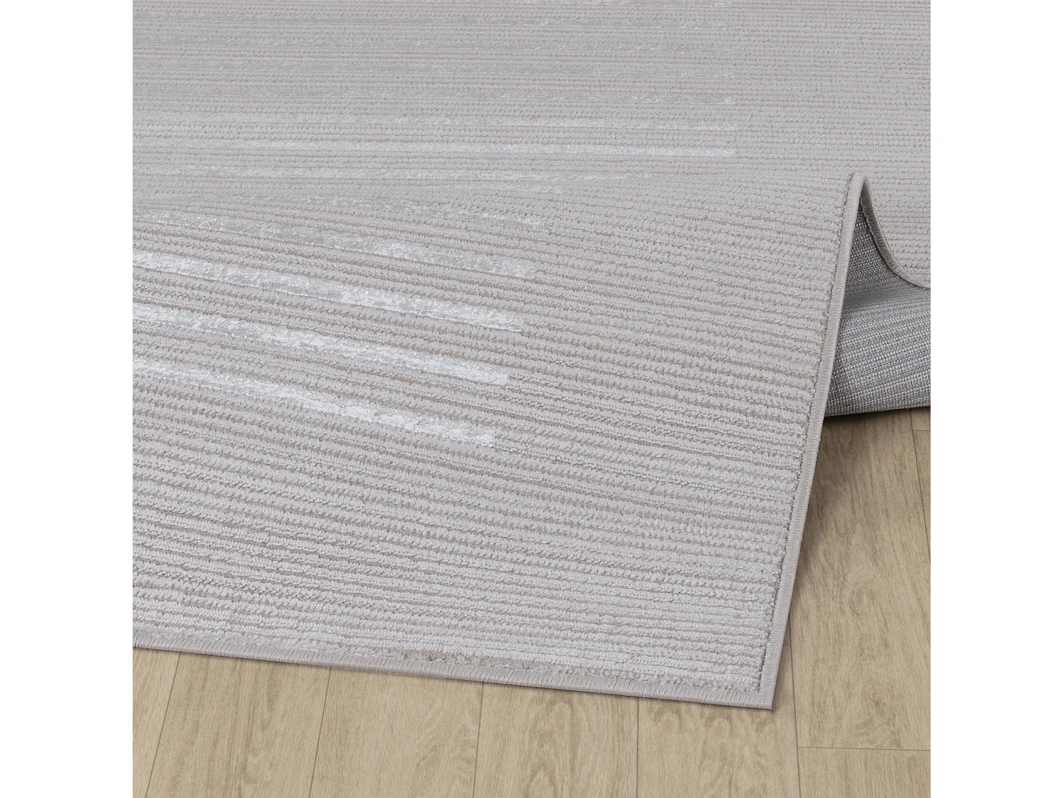 Scandinavisch Gestreept Tapijt - Beige/Wit - 120x170cm - KAYSA