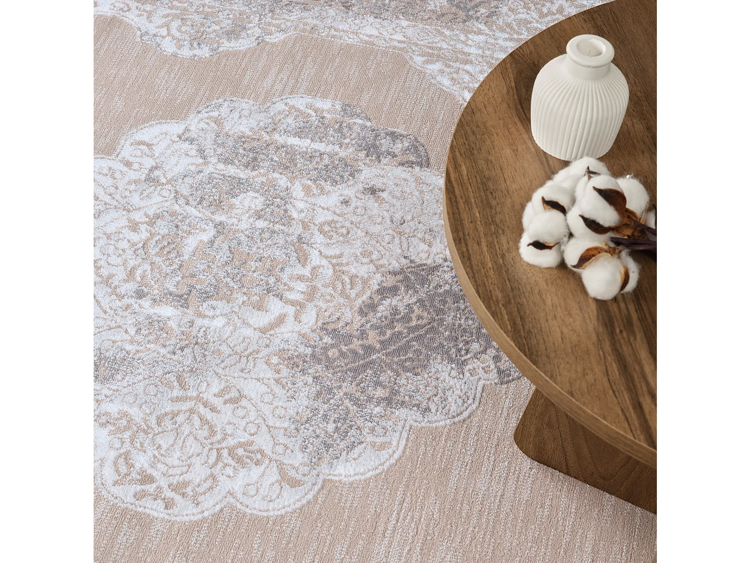 Tapis Vintage Oriental - Beige/Gris - 80x150cm - AZRA