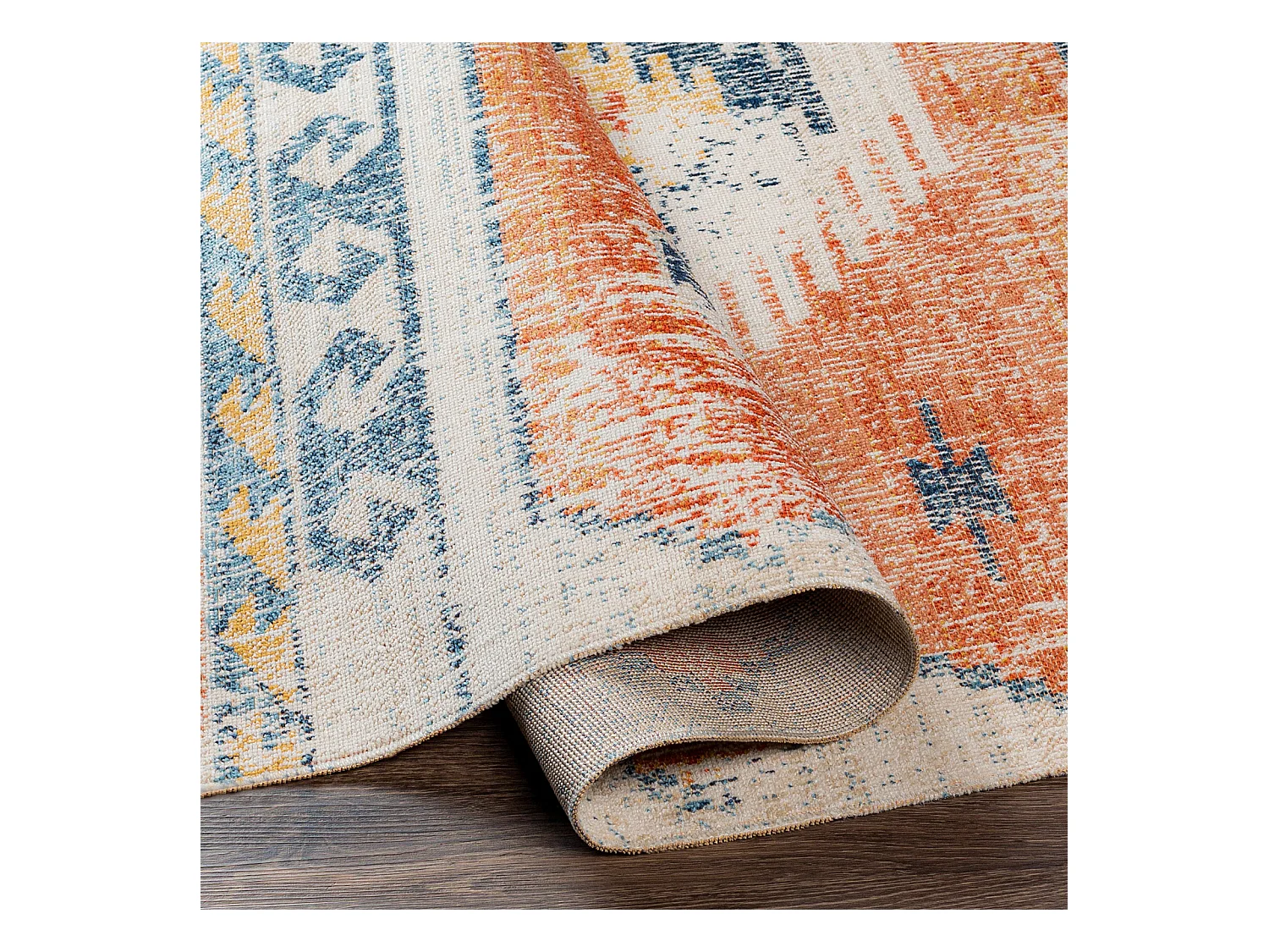 Tapis d'Extérieur/Intérieur - Rouge/Bleu - 160x213cm - NAWEL