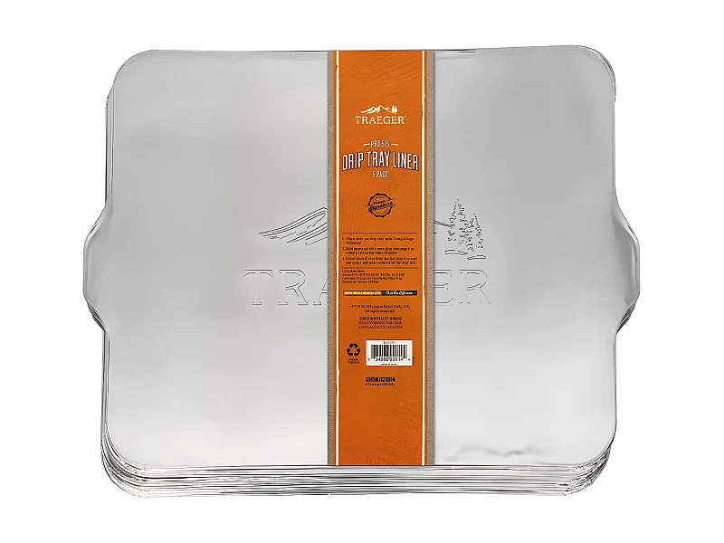 Lot de 5 plaques aluminium de récupération des graisses pour barbecue à pellets Pro 575 - Traeger