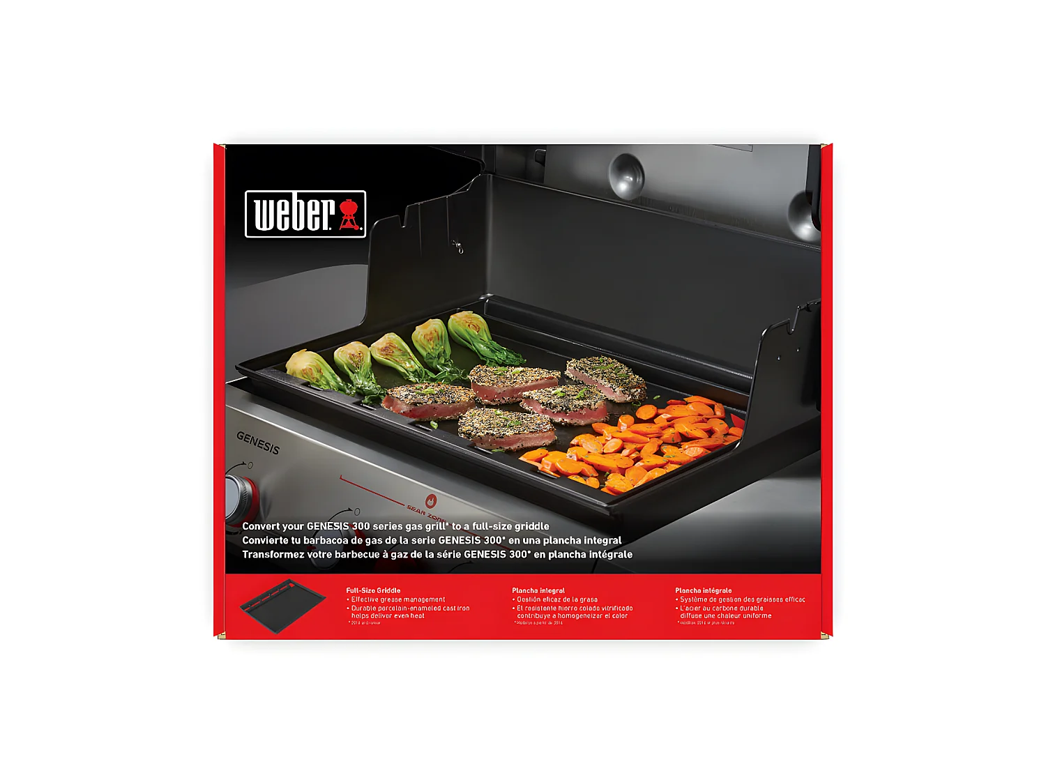 Plancha grand format pour Genesis 3 brûleurs - Weber