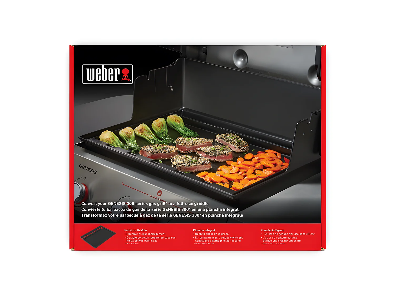 Plancha grand format pour Genesis 3 brûleurs - Weber