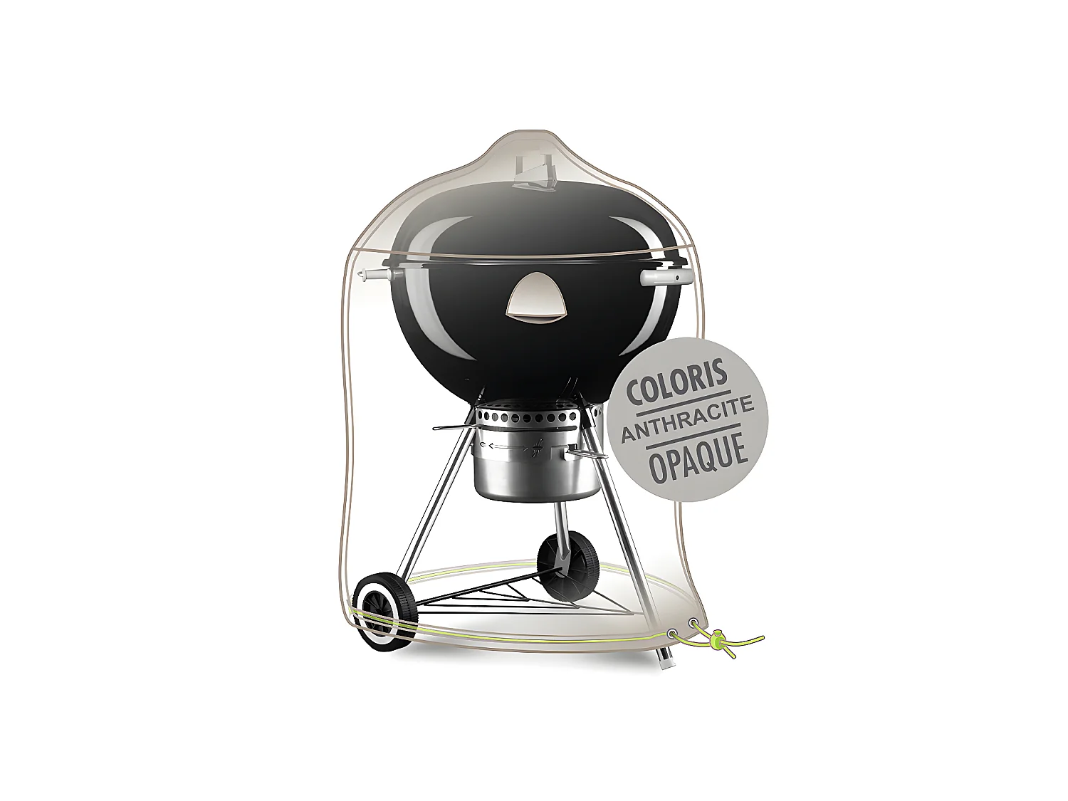 Housse pour barbecue rond kettle Cover Air - Ø 70 x 80 cm - Jardiline