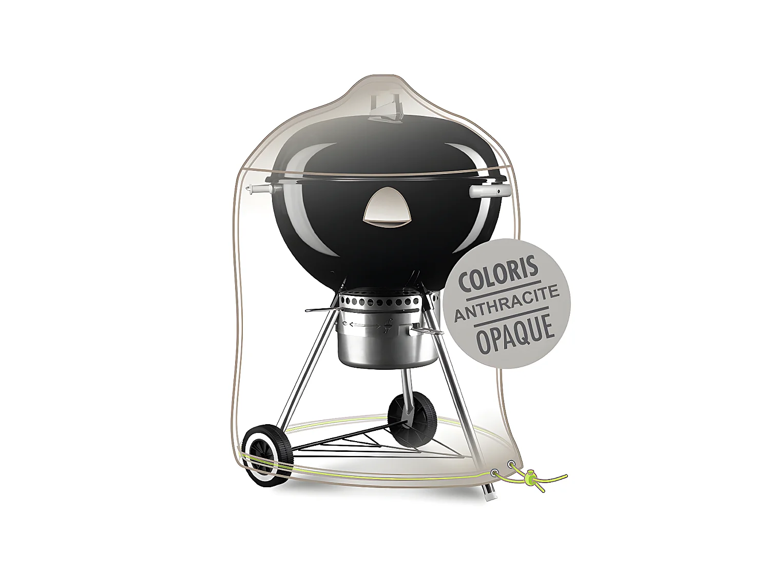 Housse pour barbecue rond kettle Cover Air - Ø 70 x 80 cm - Jardiline