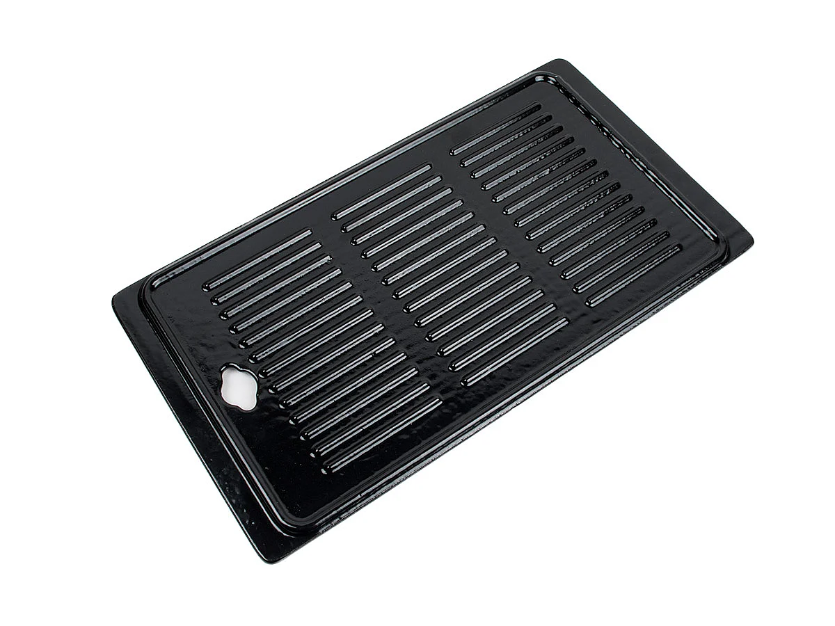 Plancha fonte émaillée double face 43 x 23 cm pour barbecues gaz 4 brûleurs - Somagic