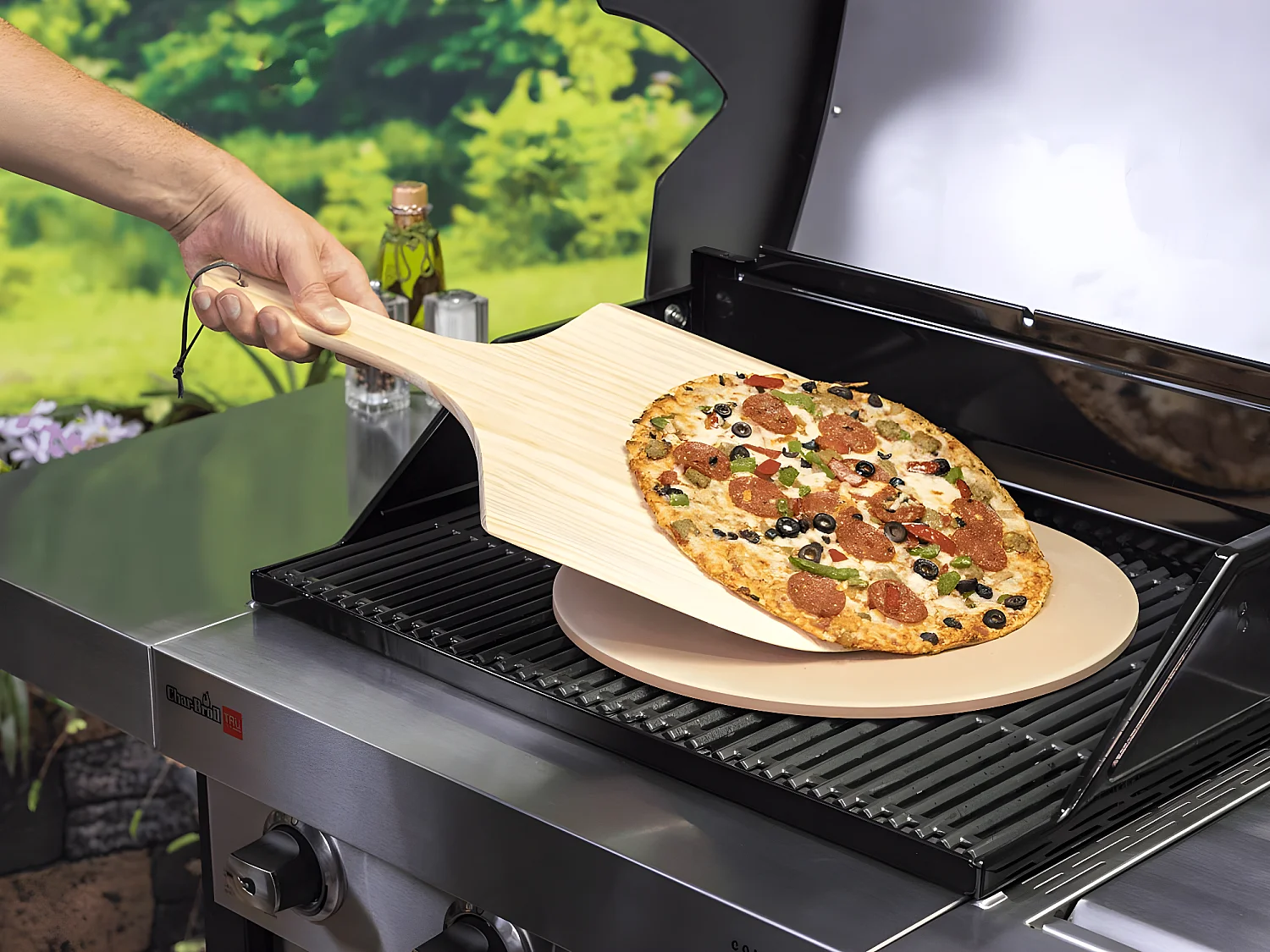 Kit pierre à pizza et planche en bois - Char-Broil