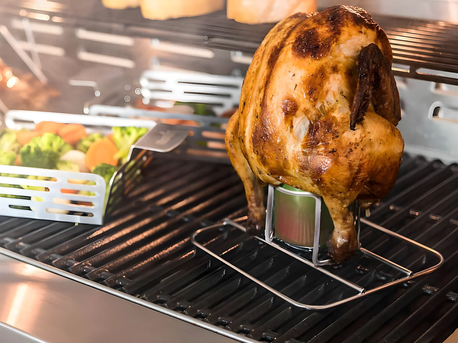 Support en inox pour poulet rôti Grill+® - Char-Broil