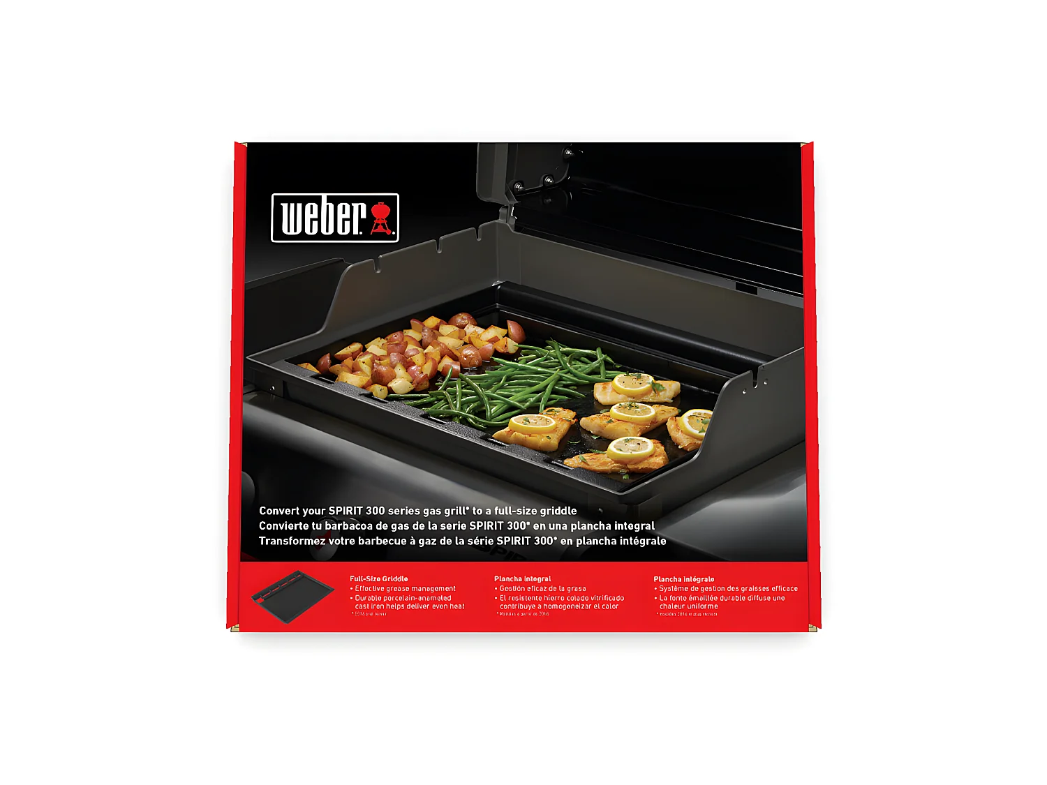 Plancha grand format pour Spirit 3 brûleurs - Weber