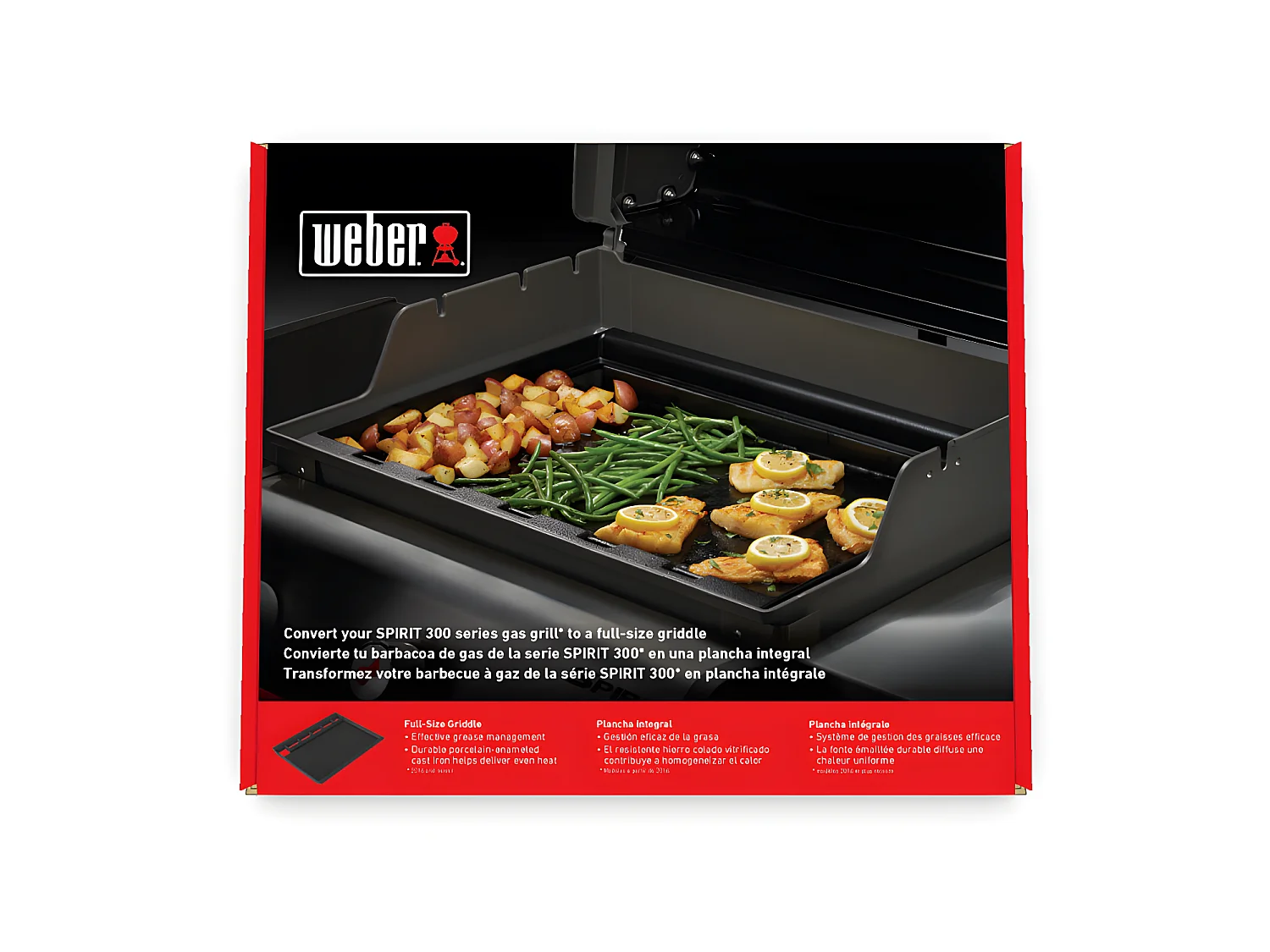 Plancha grand format pour Spirit 3 brûleurs - Weber