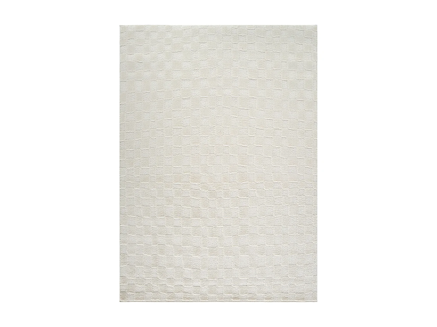 Tapis Scandinave à Carreaux - Ivoire - 200x275cm - IRINA