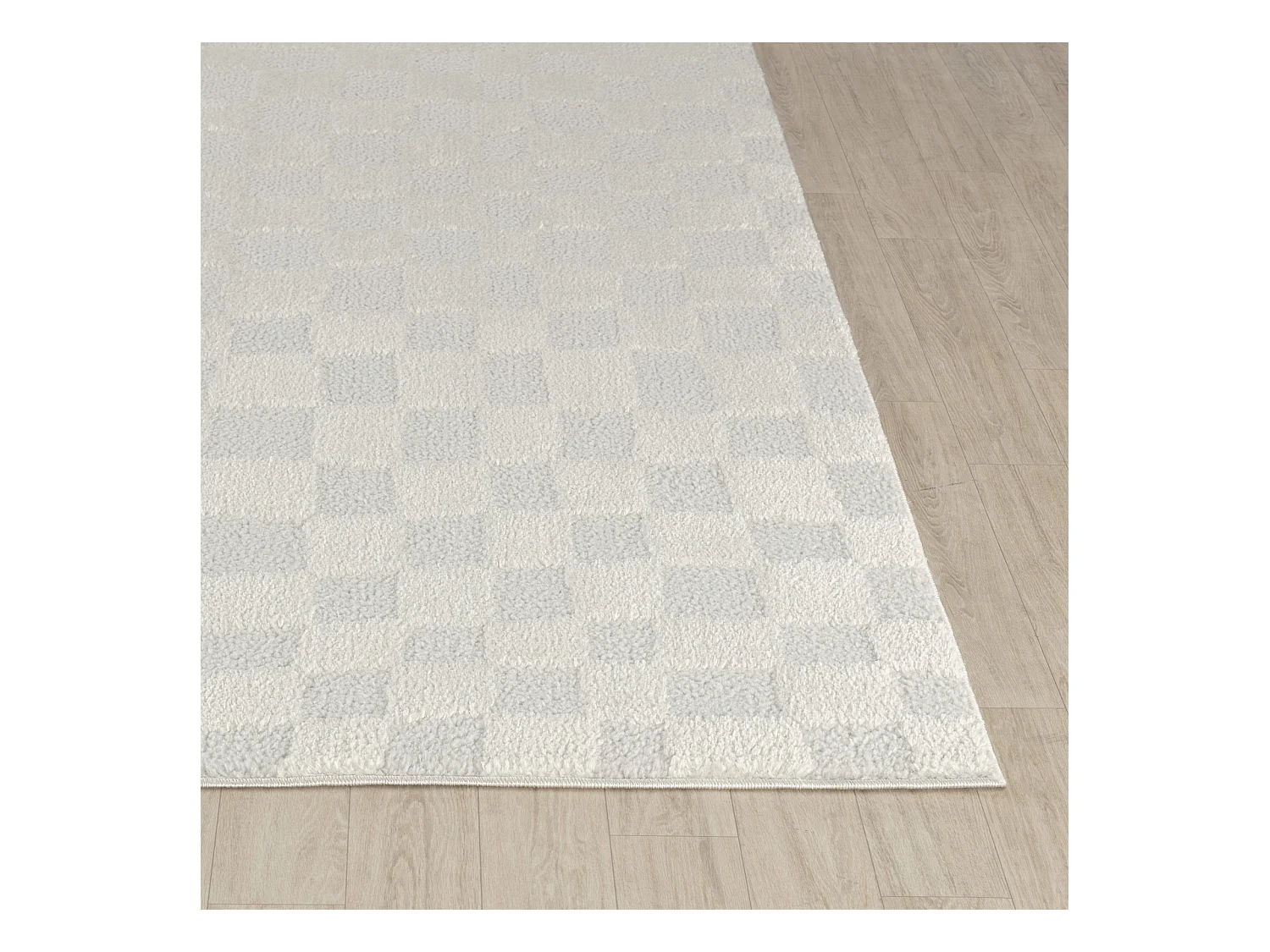 Scandinavisch Tapijt met Ruiten - Ivoor - 160x213cm - IRINA