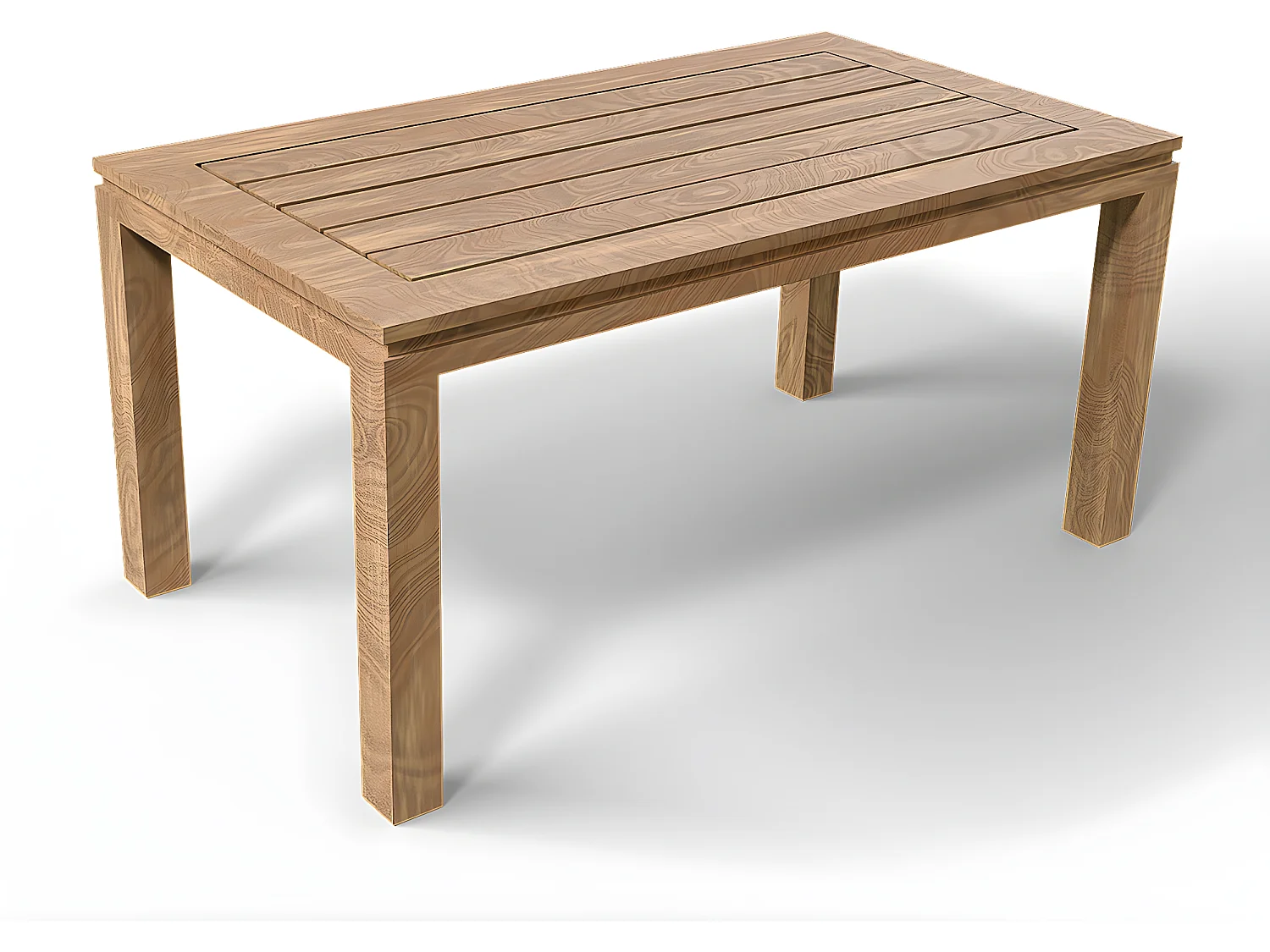 Table à manger de jardin en teck 4 à 6 personnes 160cm - Stella