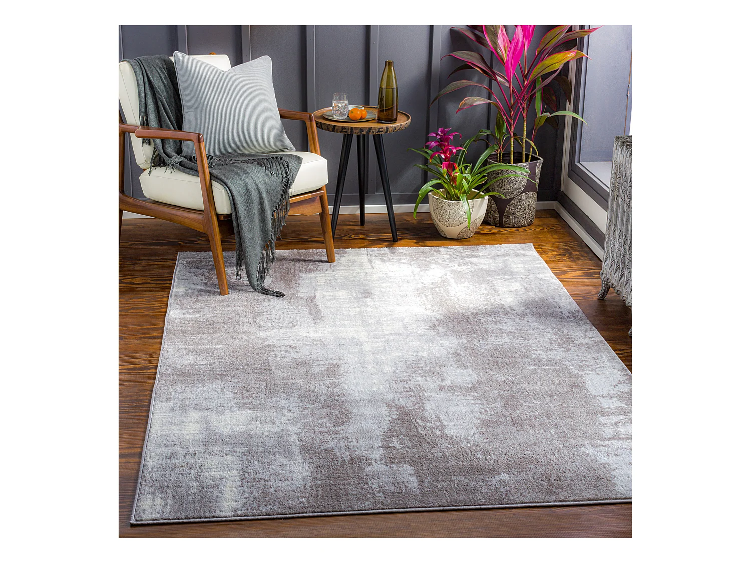 Tappeto Astratto Moderno - Grigio - 200x275cm - GIULIA