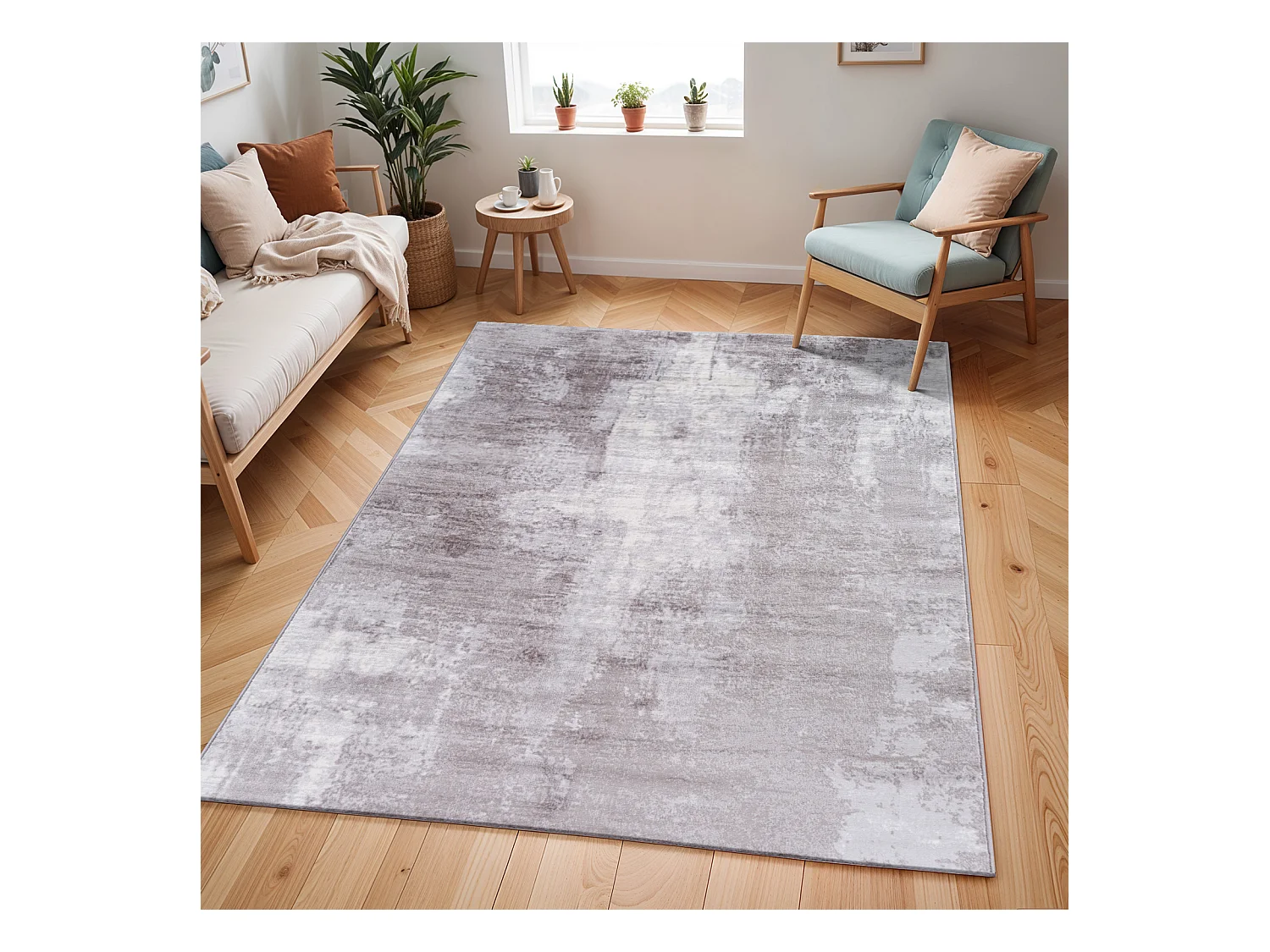 Tappeto Astratto Moderno - Grigio - 200x275cm - GIULIA