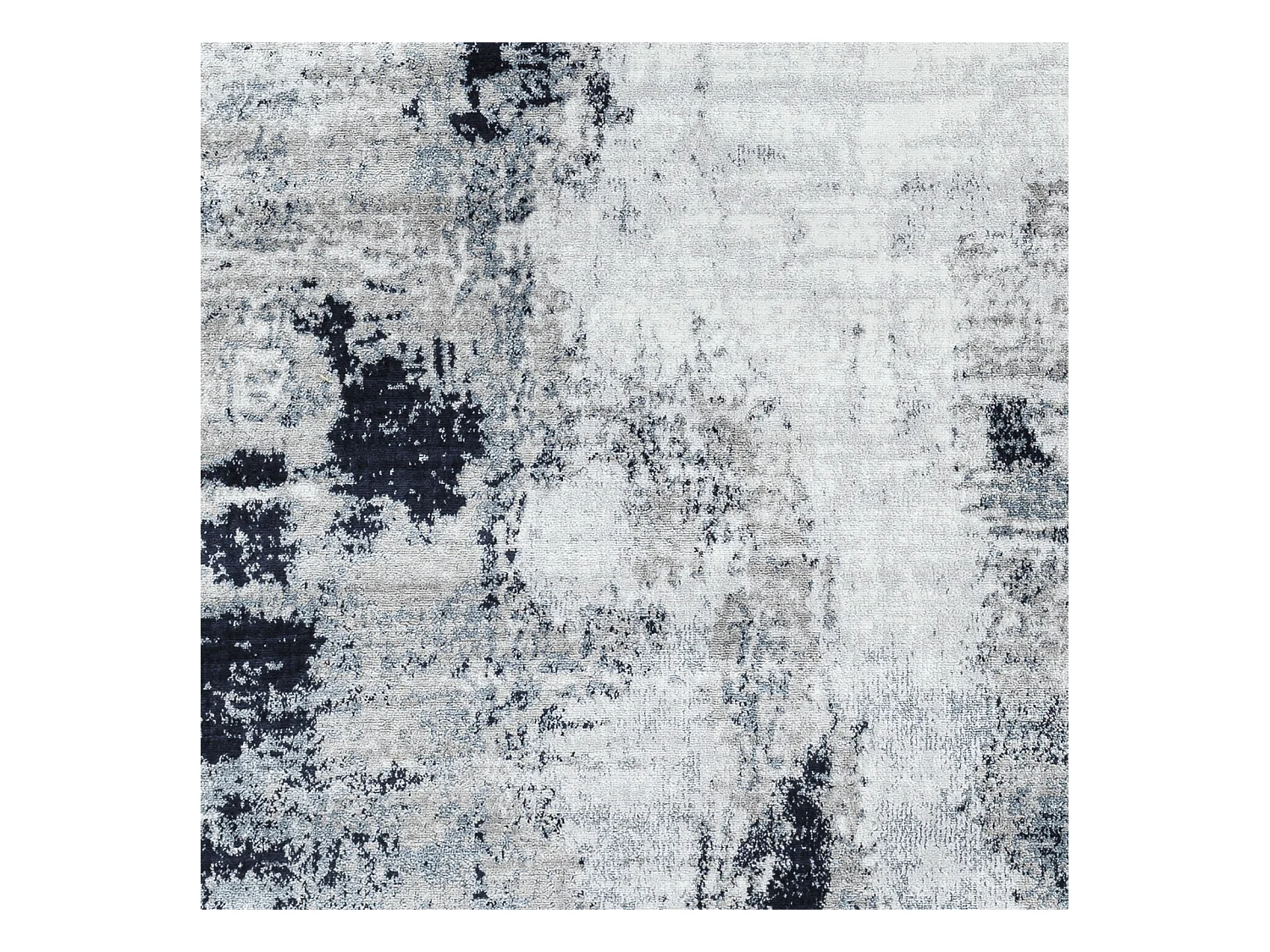 Rond Modern Abstract Tapijt - Blauw/Grijs - Ø 160cm - GIULIA