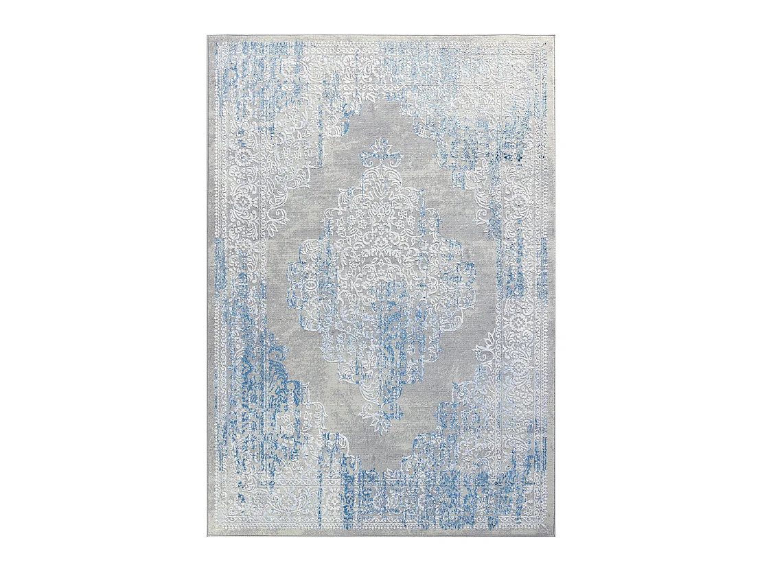 Alfombra Vintage Oriental - Marfil/Azul/Gris - 200x275cm - ELIN