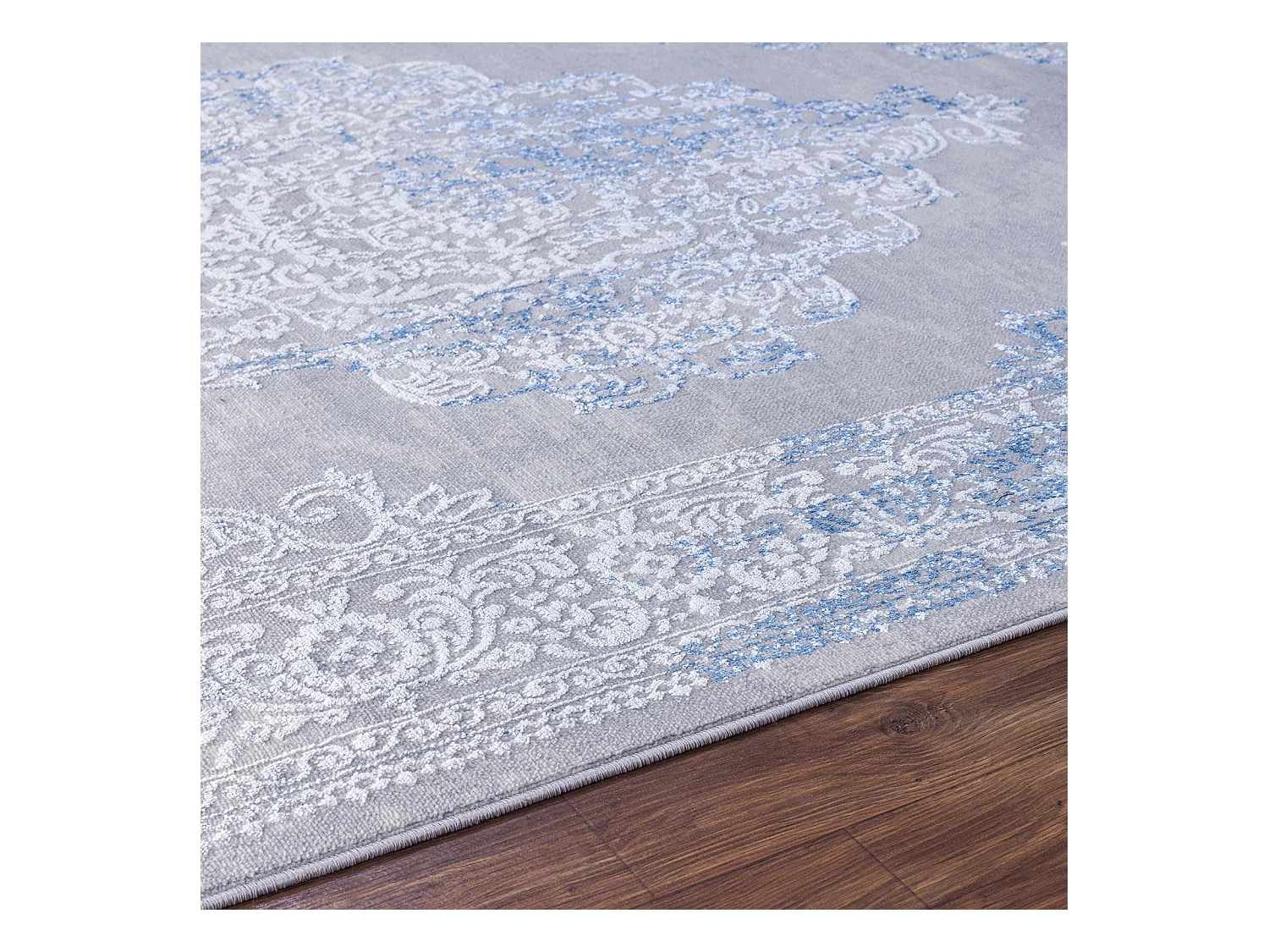 Alfombra Vintage Oriental - Marfil/Azul/Gris - 200x275cm - ELIN