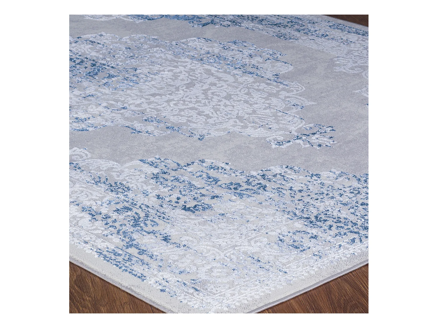 Alfombra Vintage Oriental - Marfil/Azul/Gris - 200x275cm - ELIN
