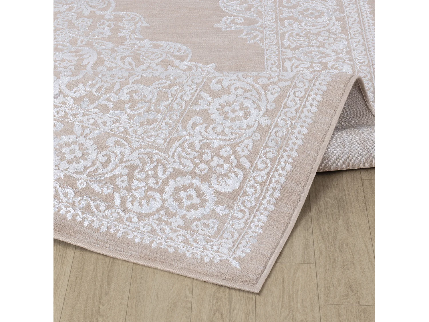 Tapis Vintage Oriental - Beige/Blanc - 80x150cm - ELIN