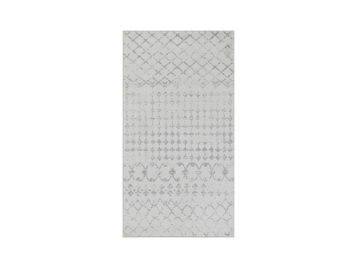 Berber Etnisch Tapijt - Wit/Grijs - 80x150cm - SOFIA
