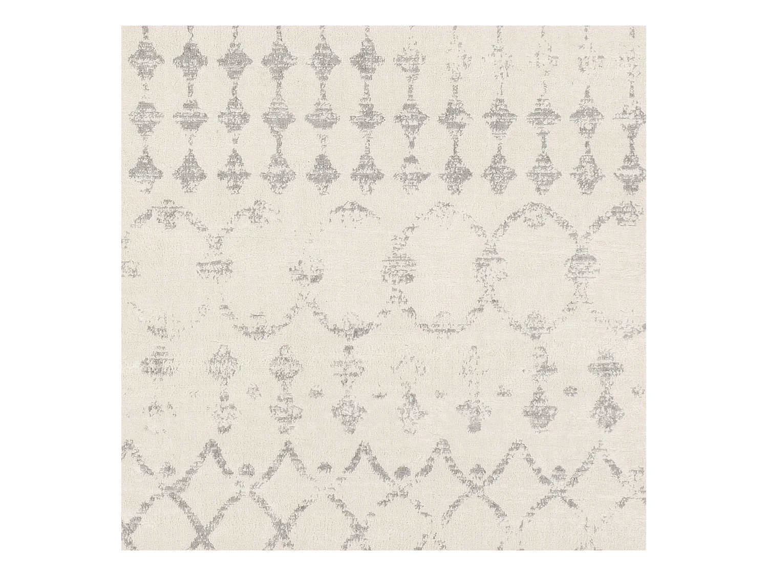 Berber Etnisch Tapijt - Wit/Grijs - 80x150cm - SOFIA