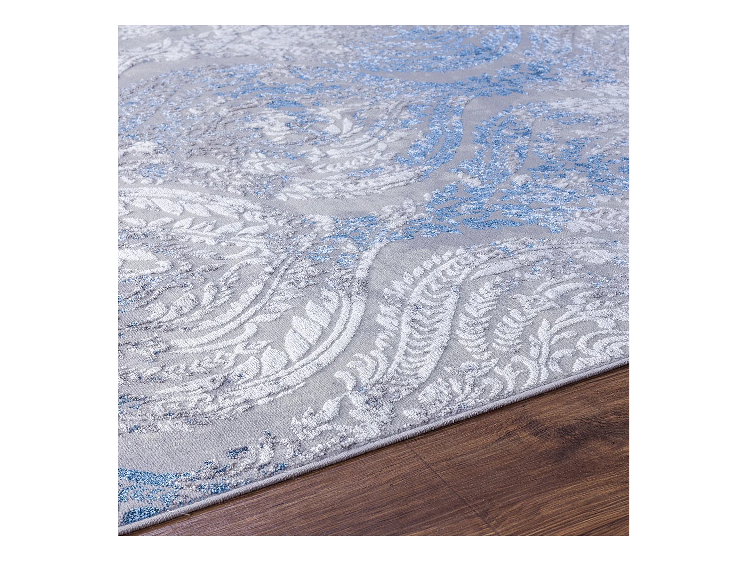 Vintage Orientalischer Teppich - Elfenbein/Blau/Grau - 120x170cm - INGRID